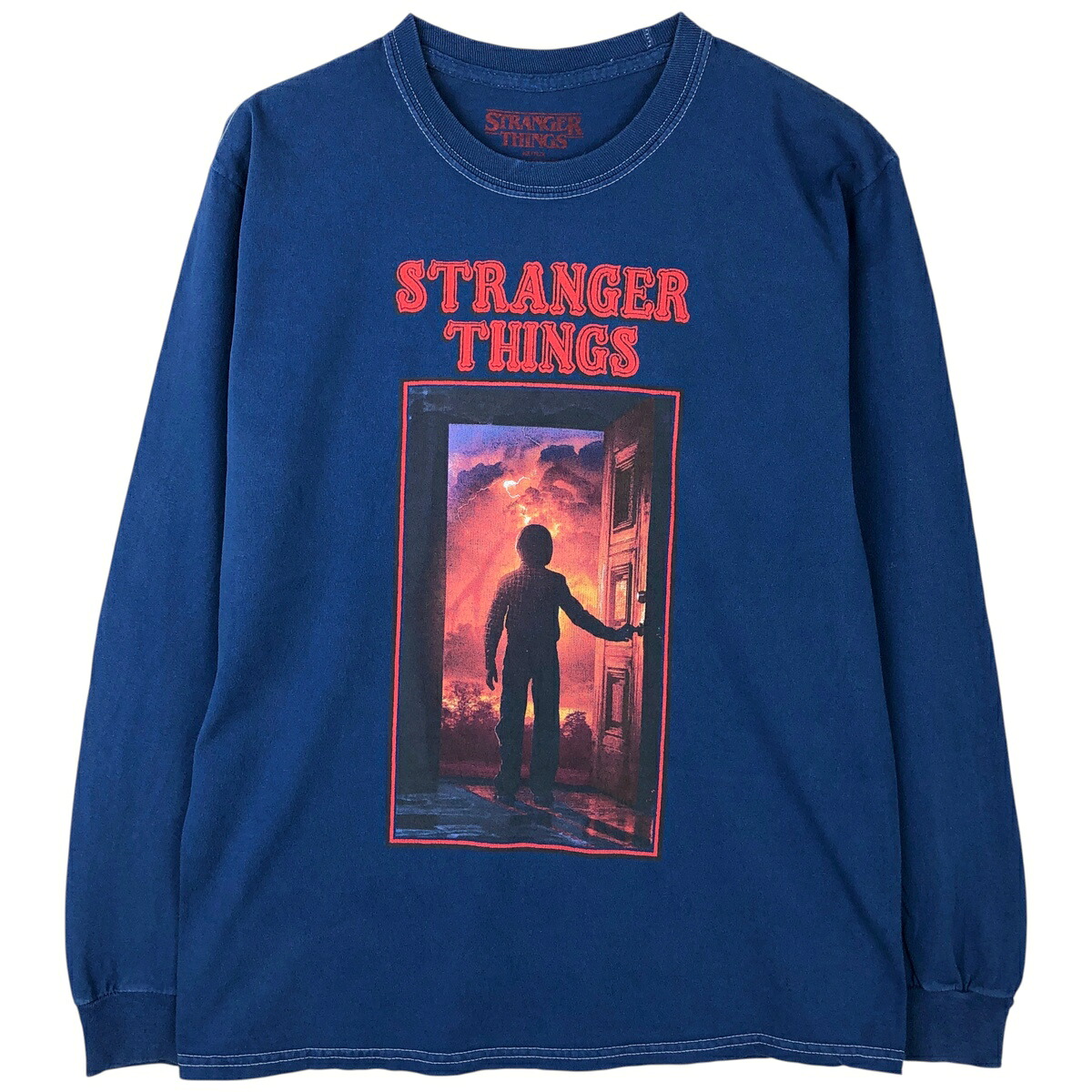 古着 STRANGER THINGS ストレンジャーシングス ムービー ロングTシャツ ロンT メンズM相当 /eaa612203 【中古】 【260213】 ブルー系 春夏秋