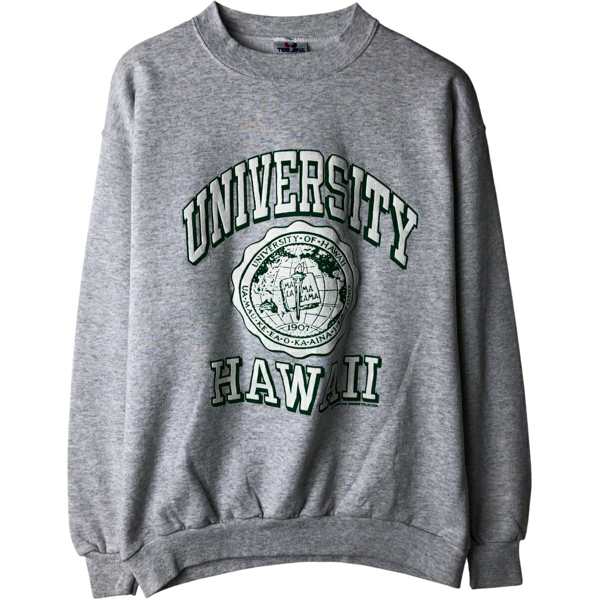 古着 90'S Tee Jays 3連プリント カレッジスウェットシャツ トレーナー USA製 メンズL相当 ヴィンテージ /eaa612381 【中古】 【260220】 グレー系 春夏秋冬