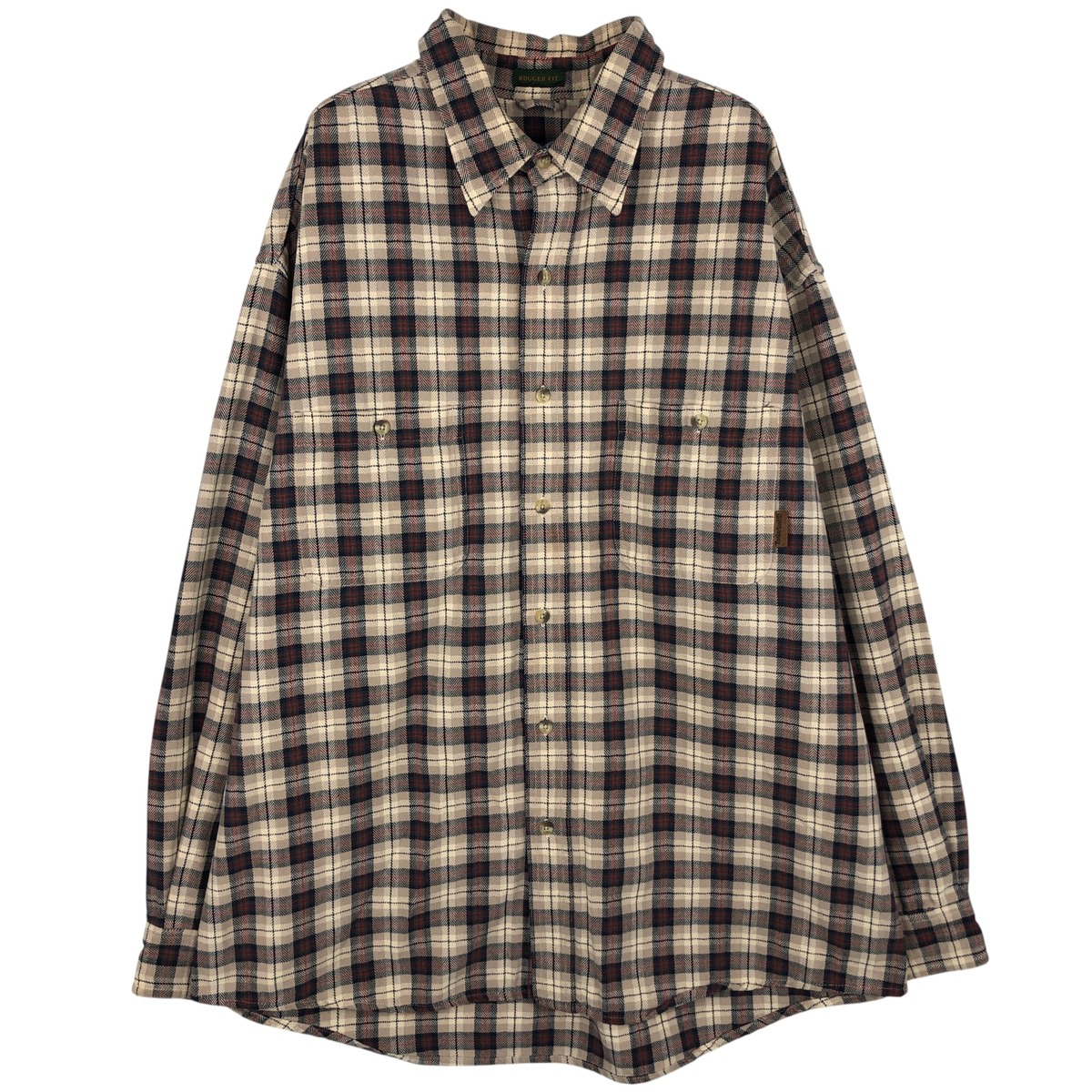 古着 90~00'S ティンバーランド Timberland RUGGED FIT 長袖 コットンチェックシャツ メンズXL相当 /eaa612416 【中古】 【260210】 ベージュ系 春夏秋冬