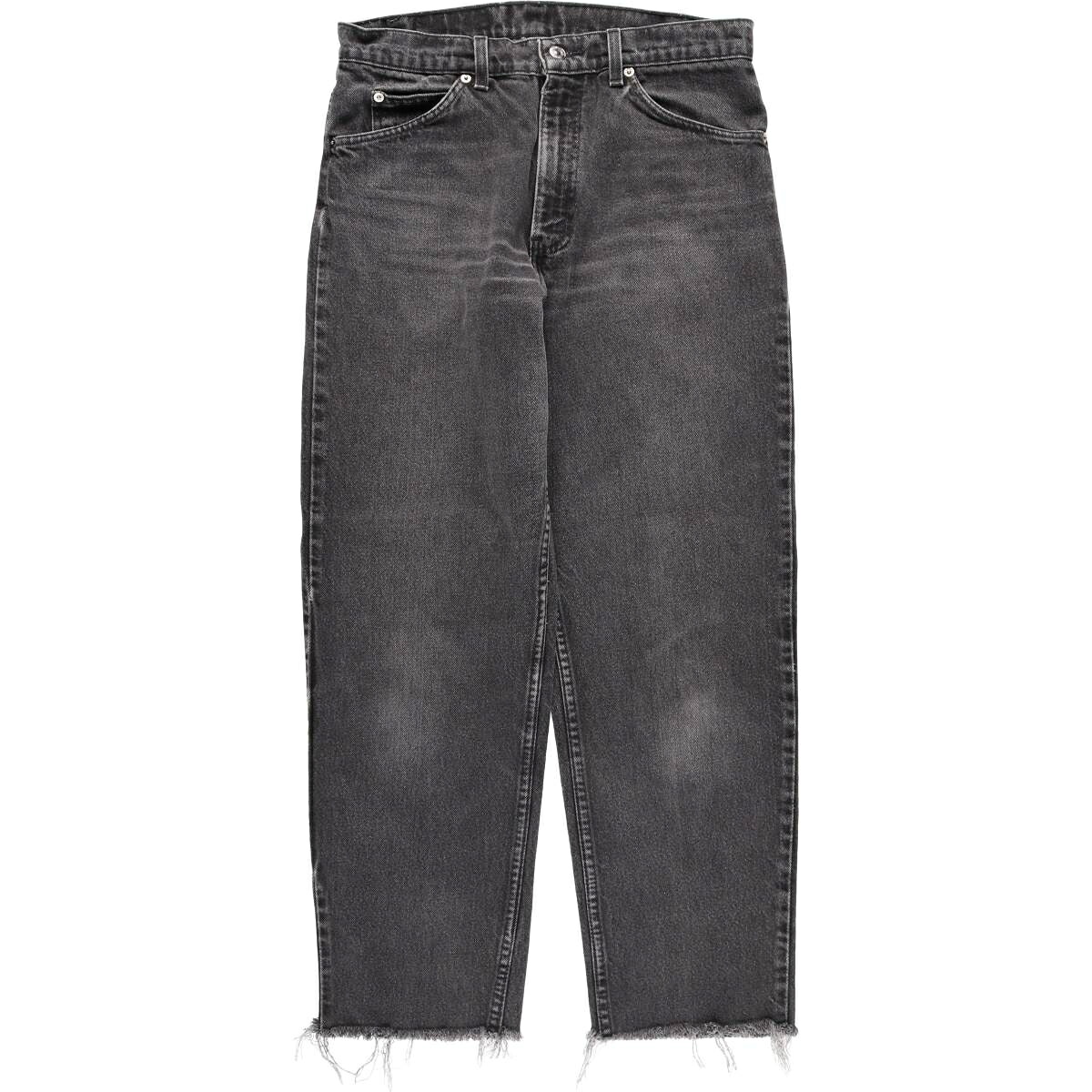古着 90~00'S リーバイス Levi's 550 RELAXED FIT TAPERED LEG オレンジタブ カットオフ ブラックデニム テーパードデニムパンツ メンズw31相当 ヴィンテージ /eaa612438 【中古】 【260215】 【SS2606_30｜古着屋JAM