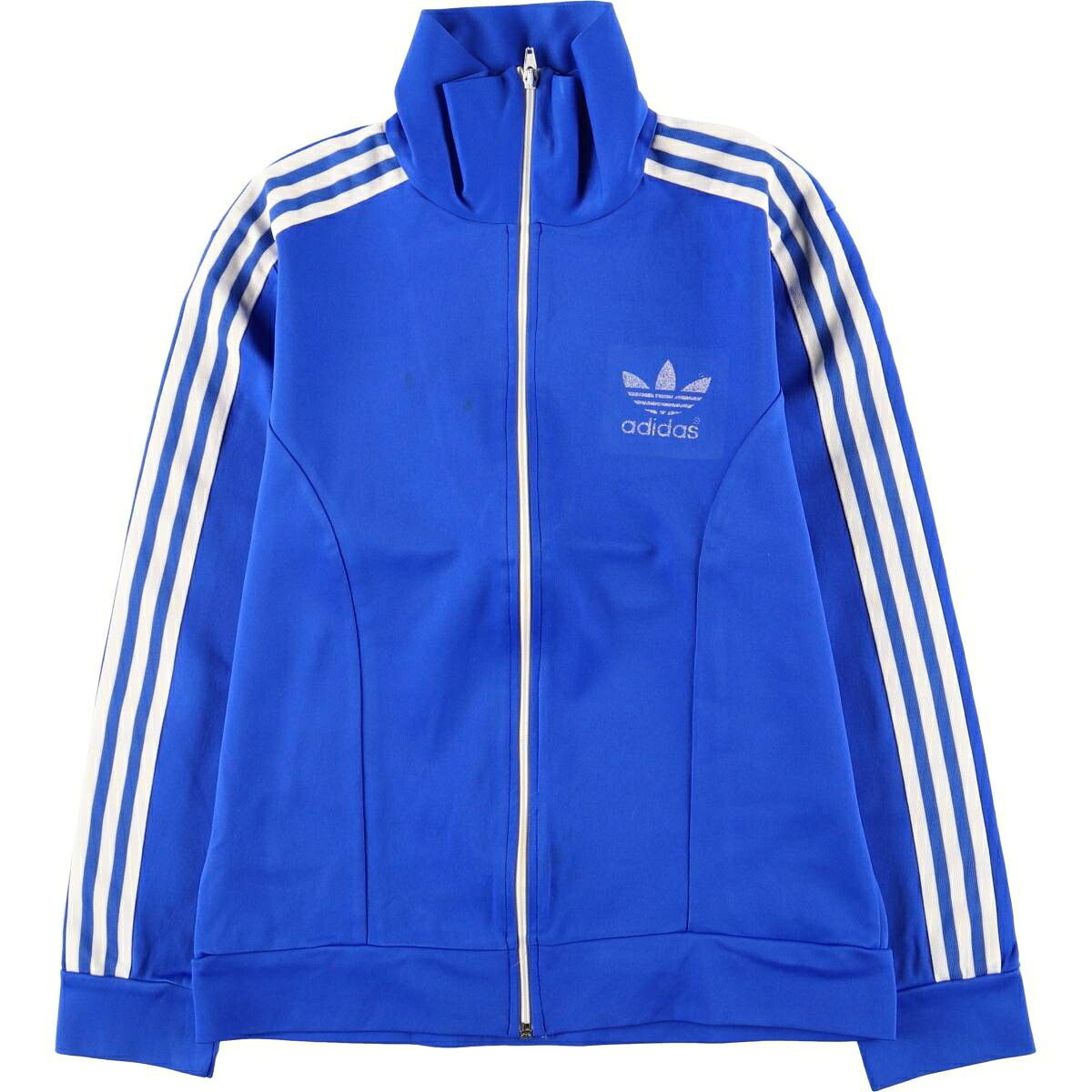 古着 80'S アディダス adidas トレフォイルロゴ ジャージ トラックジャケット メンズM相当 ヴィンテージ /eaa612496 【中古】 【260215】 ブルー系 春秋冬