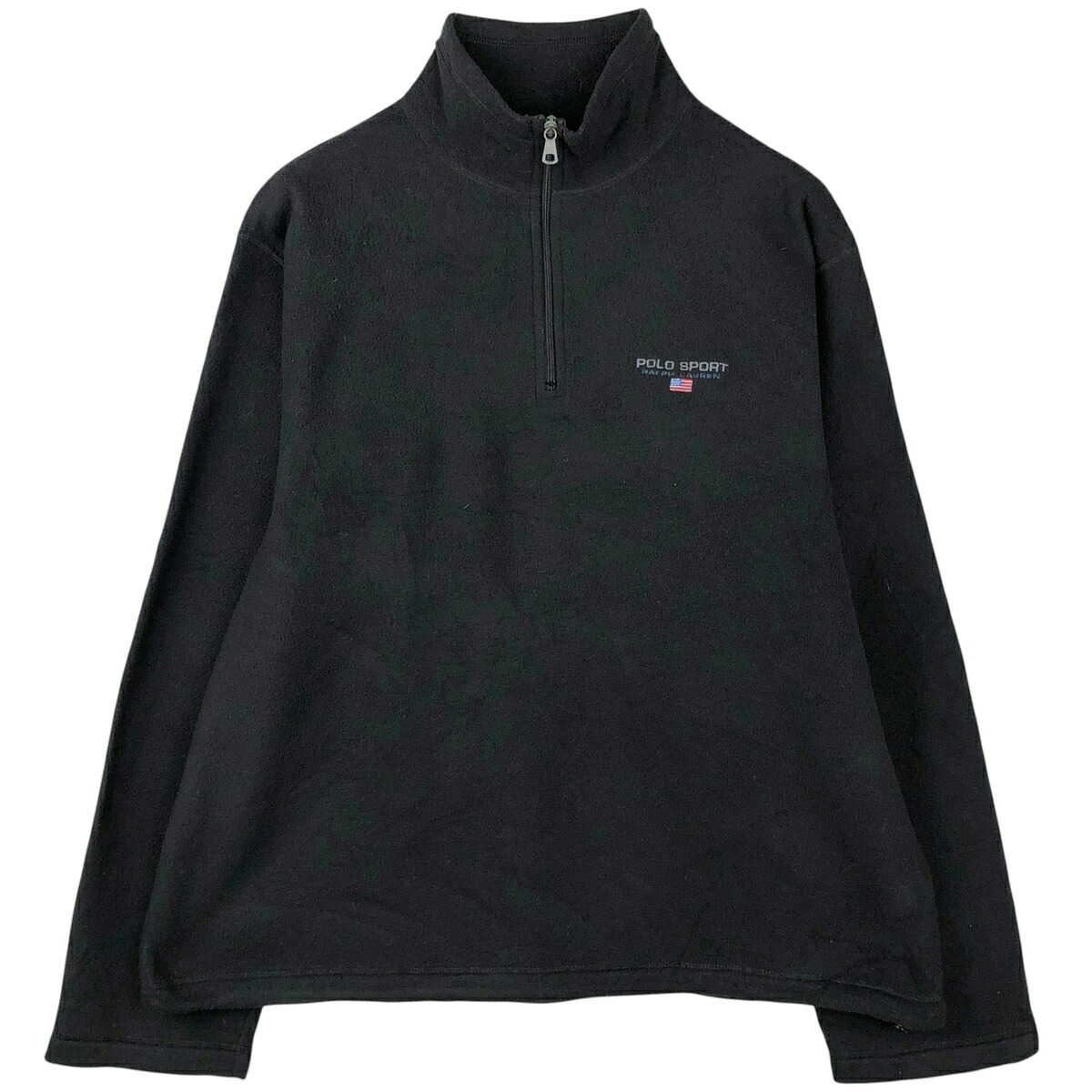 古着 90'S ラルフローレン Ralph Lauren POLO SPORT ポロスポーツ ハーフジップ フリースプルオーバー USA製 メンズXL相当 ヴィンテージ /eaa612547 【中古】 【260213】 ブラック系 春秋冬