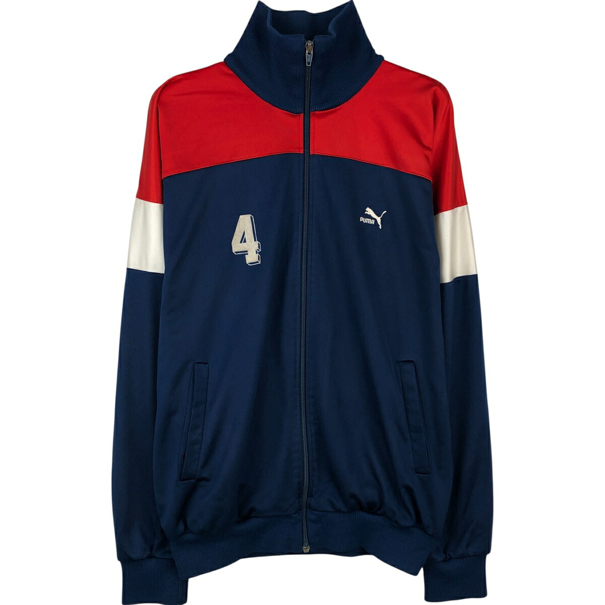 古着 80'S プーマ PUMA ジャージ トラックジャケット メンズL相当 ヴィンテージ /eaa612698 【中古】 【260214】 ネイビー系 春秋冬