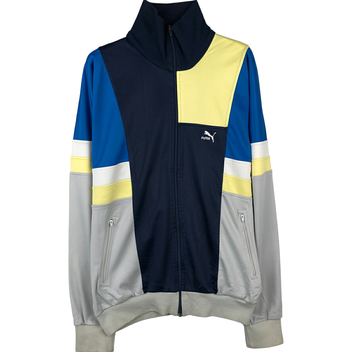 古着 80'S プーマ PUMA クレイジーパターン ジャージ トラックジャケット メンズXL相当 ヴィンテージ /eaa612699 【中古】 【260214】 ネイビー系 春秋冬 8,628円