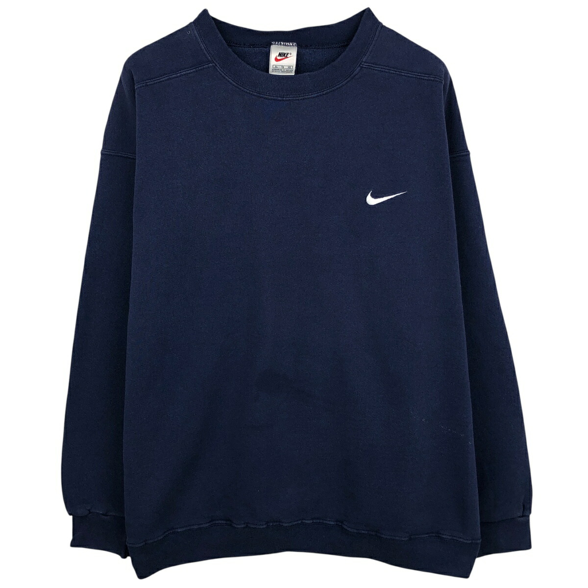 古着 90'S ナイキ NIKE ワンポイントロゴスウェットシャツ トレーナー メンズXL相当 ヴィンテージ /eaa612784 【中古】 【260214】 ネイビー系 春夏秋冬