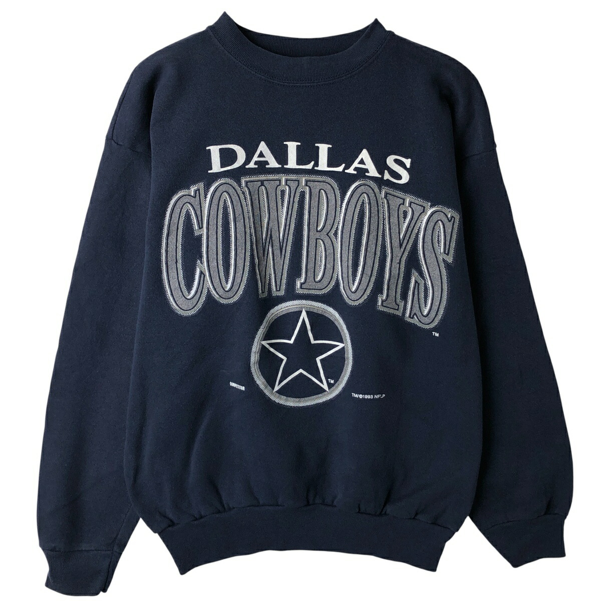 古着 90'S NFL DALLAS COWBOYS ダラスカウボーイズ プリントスウェットシャツ トレーナー USA製 メンズL相当 ヴィンテージ /eaa612865 【中古】 【260214】 ネイビー系 春夏秋冬
