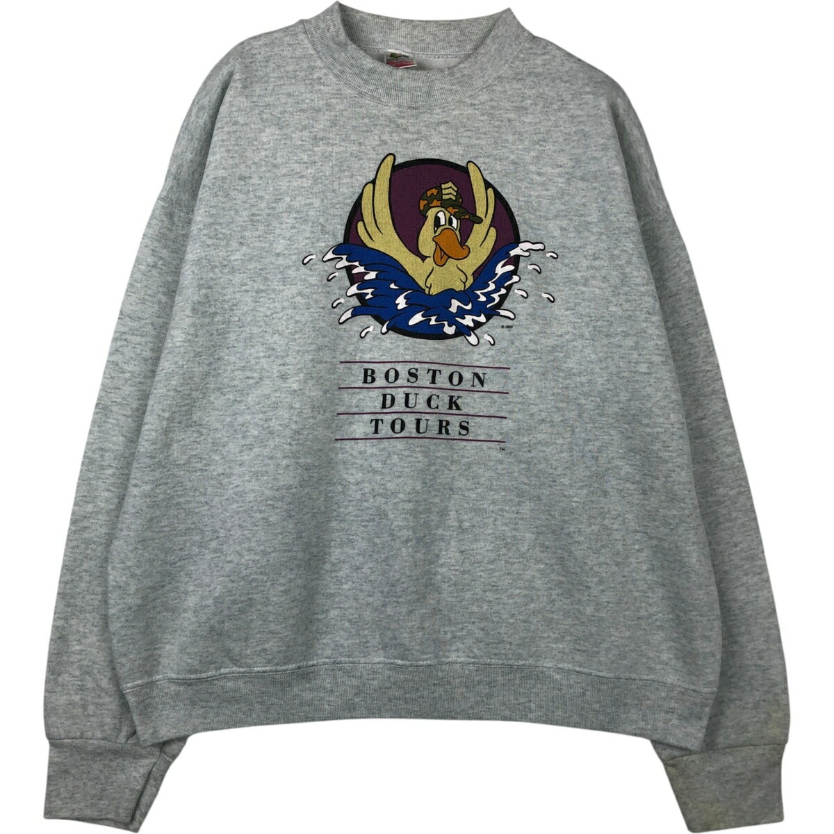 古着 90'S フルーツオブザルーム FRUIT OF THE LOOM プリントスウェットシャツ トレーナー USA製 メンズL相当 ヴィンテージ /eaa612990 【中古】 【260307】 グレー系 春夏秋冬