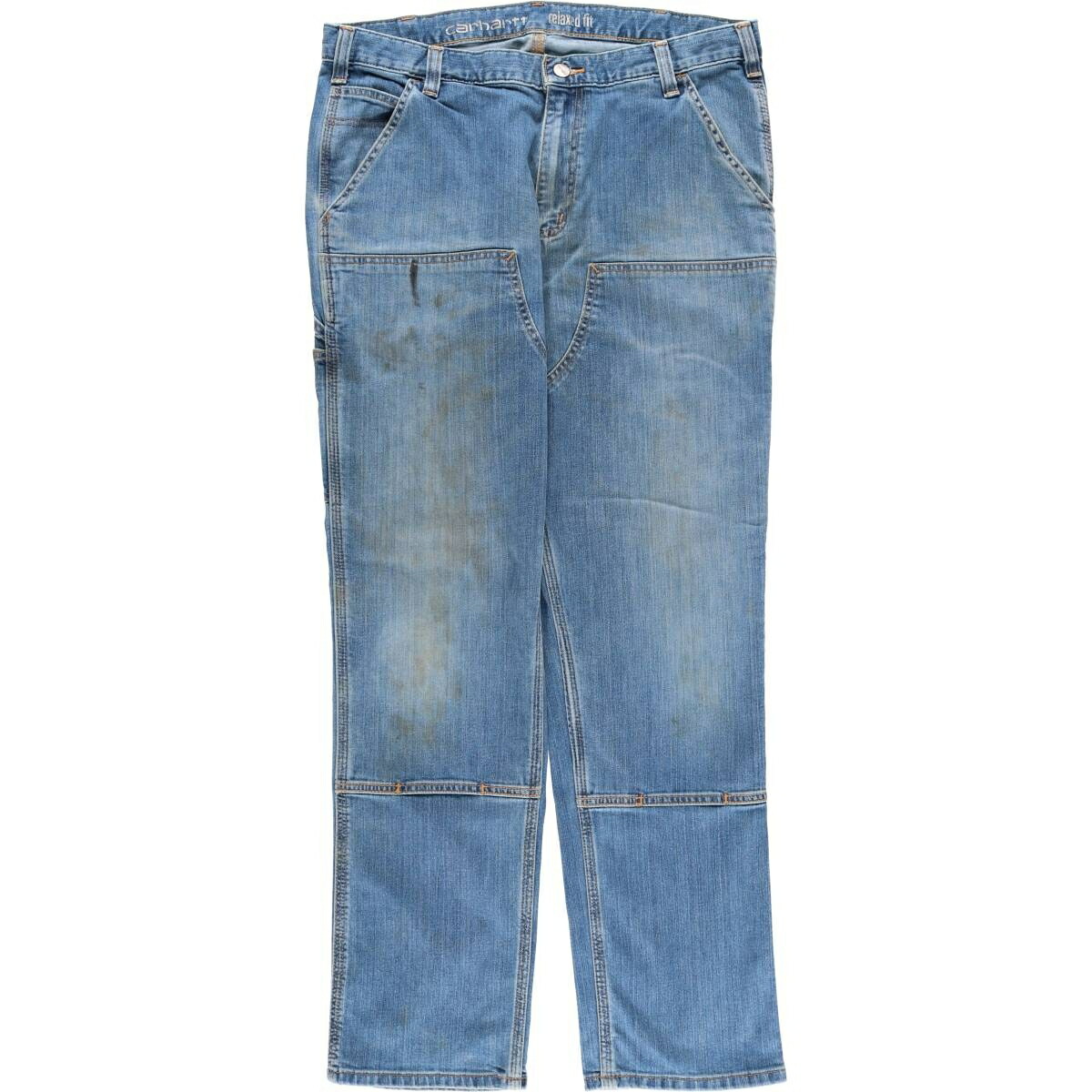 古着 カーハート Carhartt RELAXED FIT ダブルニー デニムペインターパンツ メンズw36相当 /eaa613013 【中古】 【260214】 ブルー系 春夏秋冬