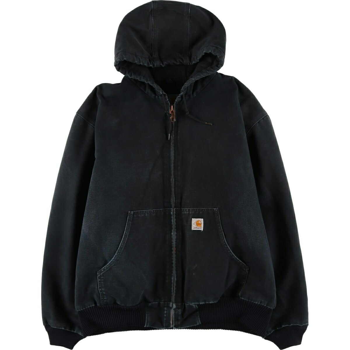 古着 00'S カーハート Carhartt アクティブジャケット 中綿入り ダックフルジップパーカー メンズXL相当 /eaa613102 【中古】 【260213】 ブラック系 春秋冬