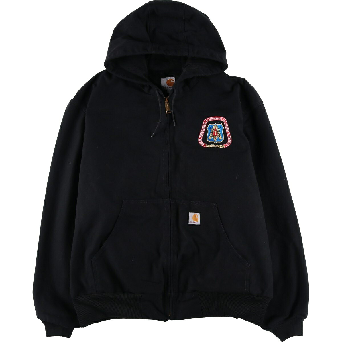 古着 カーハート Carhartt アクティブジャケット ダックフルジップパーカー USA製 メンズXXL相当 /eaa613105 【中古】 【260213】 ブラック系 春秋冬