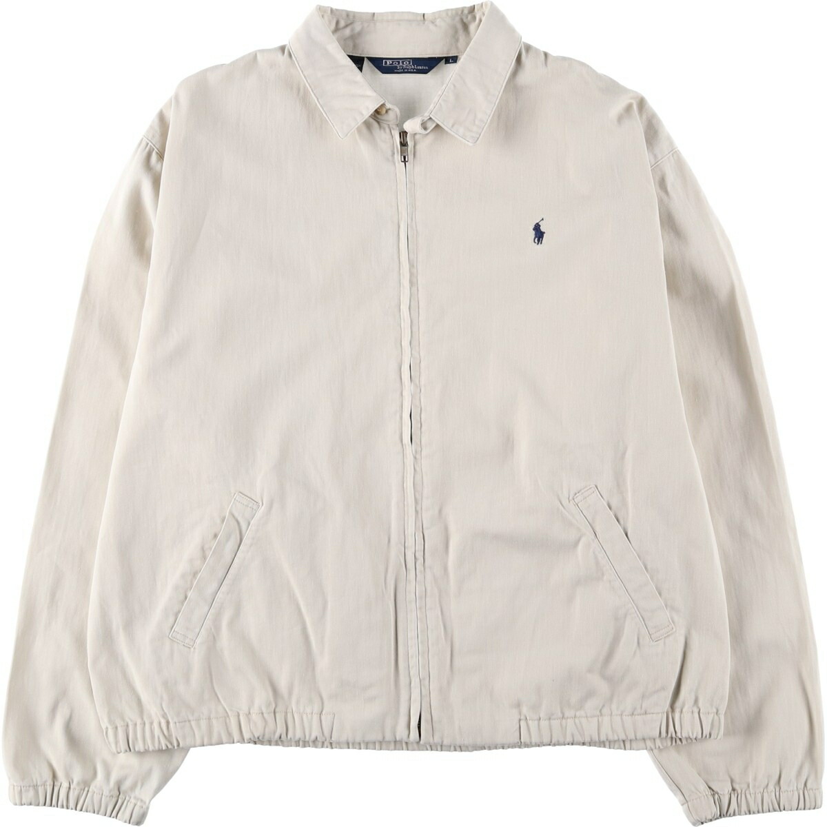 古着 90'S ラルフローレン Ralph Lauren POLO by Ralph Lauren スイングトップ スポーツジャケット USA製 メンズL相当 ヴィンテージ /eaa613127 【中古】 【260214】 ホワイト系 春秋冬