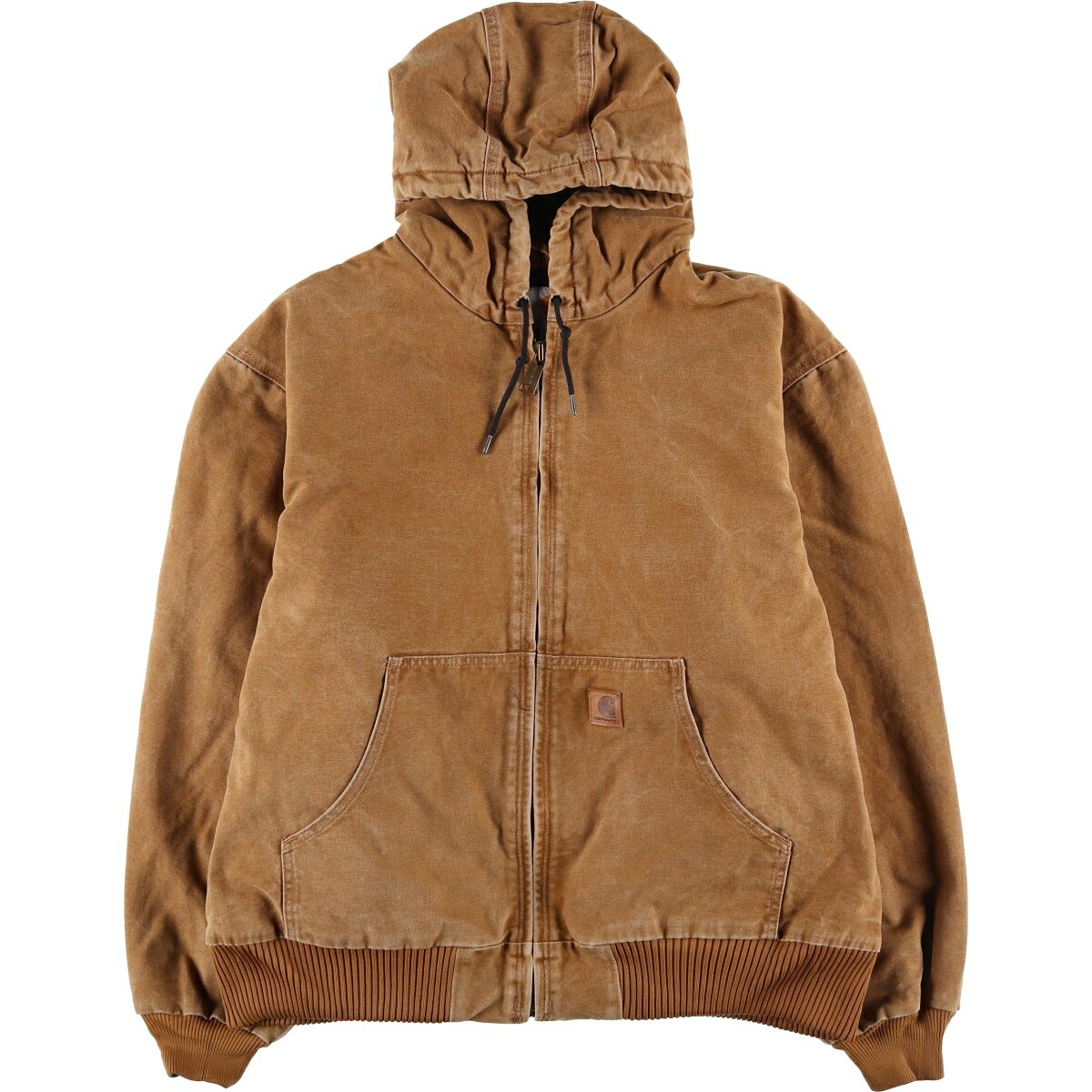 古着 カーハート Carhartt アクティブジャケット 中綿入り ダックフルジップパーカー メンズXL相当 /eaa613140 【中古】 【260218】 ベージュ系 春秋冬
