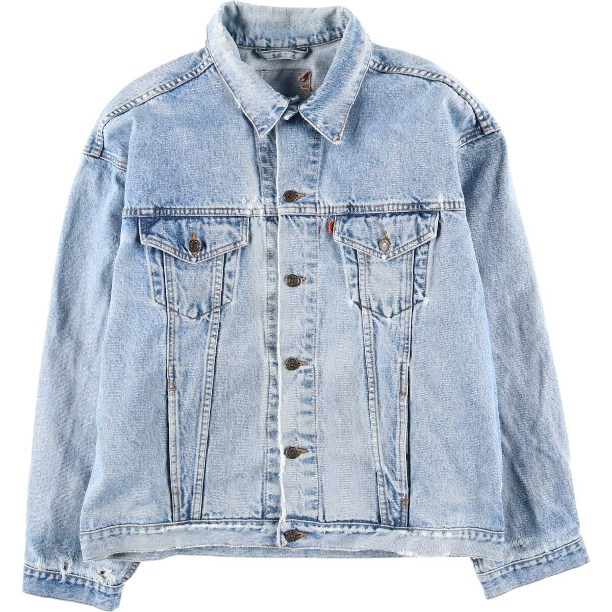 古着 80'S リーバイス Levi's 70511-0289 オレンジタブ デニムジャケット Gジャン メンズXL相当 ヴィンテージ /eaa613161 【中古】 【260216】 ブルー系 春秋冬