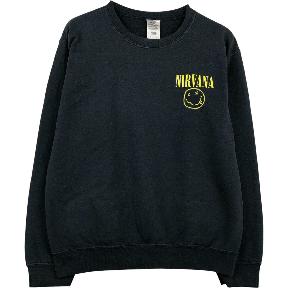 古着 ギルダン GILDAN NIRVANA ニルヴァーナ バンド スウェットシャツ トレーナー レディースS相当 /eaa613181 【中古】 【260216】 【Elulu/エルル】 ブラック系 春夏秋冬