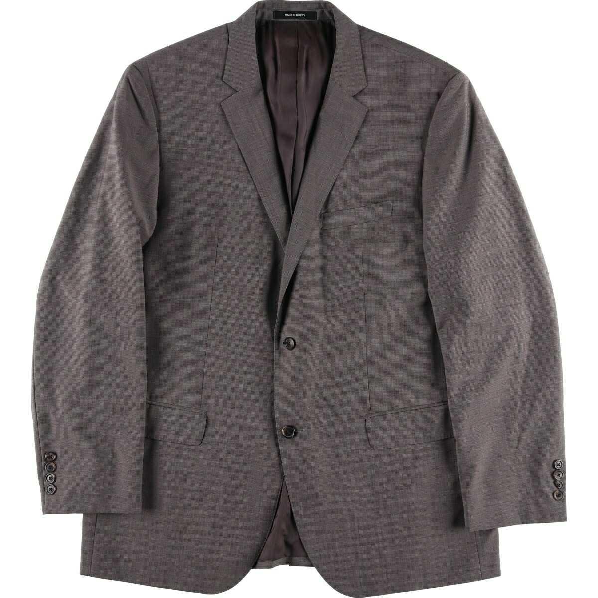 古着 ヒューゴボス HUGO BOSS チェック柄 モヘア混 ウールテーラードジャケット メンズL相当 /eaa613367 【中古】 【260215】 グレー系 春秋冬