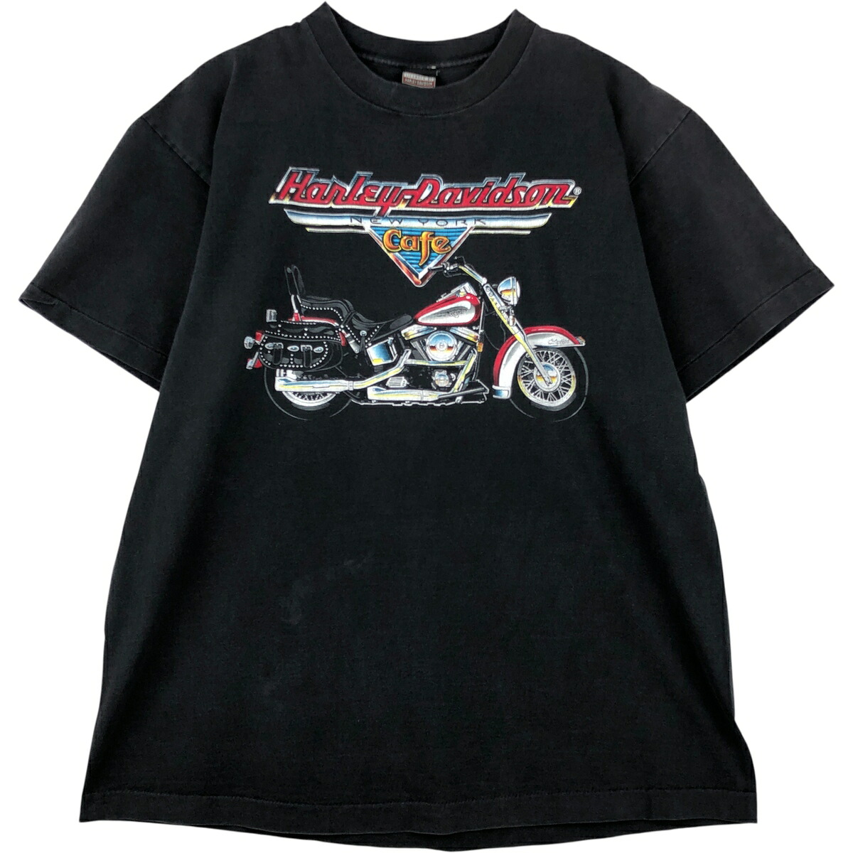 古着 ハーレーダビッドソン Harley-Davidson モーターサイクル バイクTシャツ USA製 メンズXL相当 ヴィンテージ /eaa613494 【中古】 【260220】 ブラック系 春夏秋