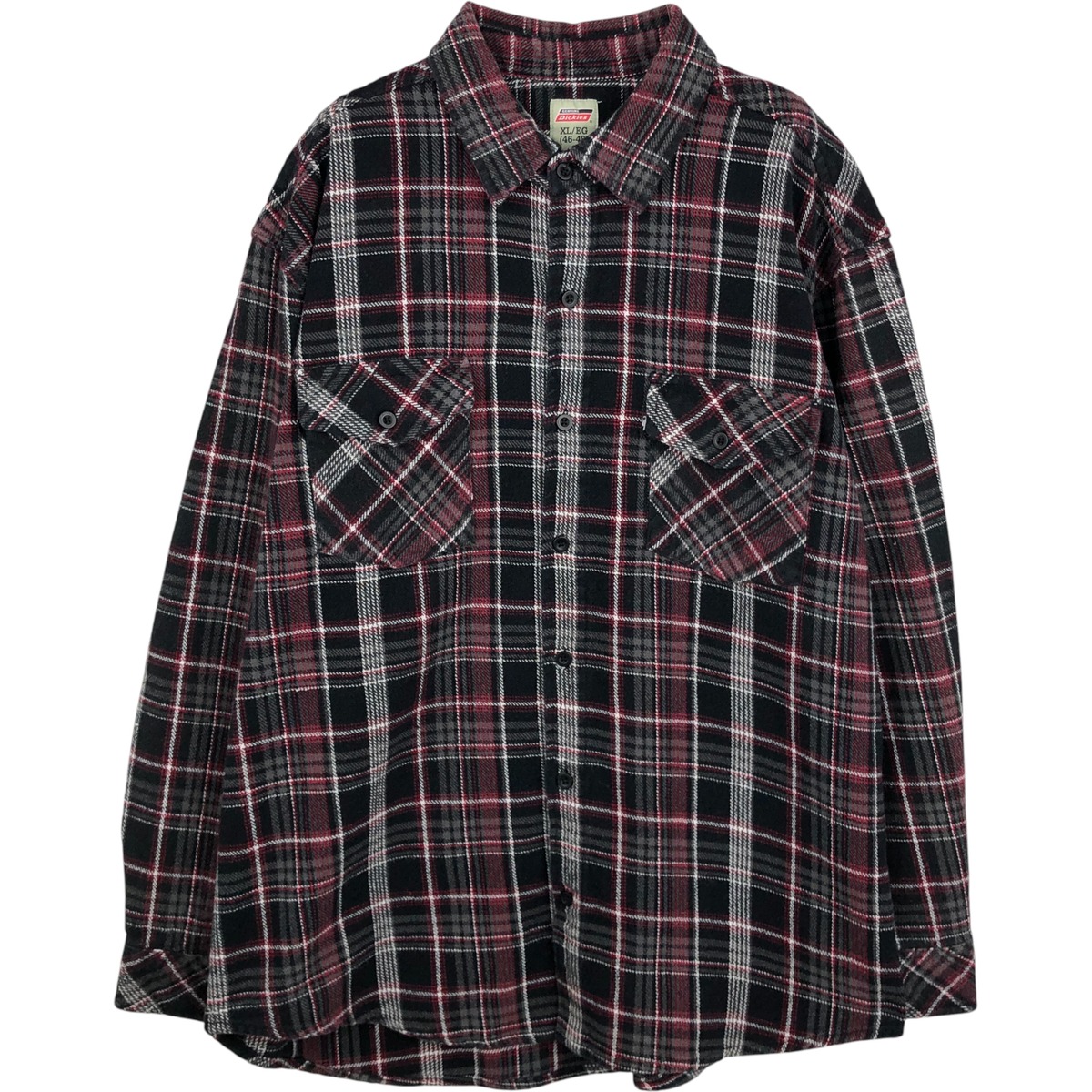 古着 ディッキーズ Dickies 長袖 フランネルチェックシャツ メンズXL相当 /eaa614002 【中古】 【260216】 レッド系 春夏秋冬