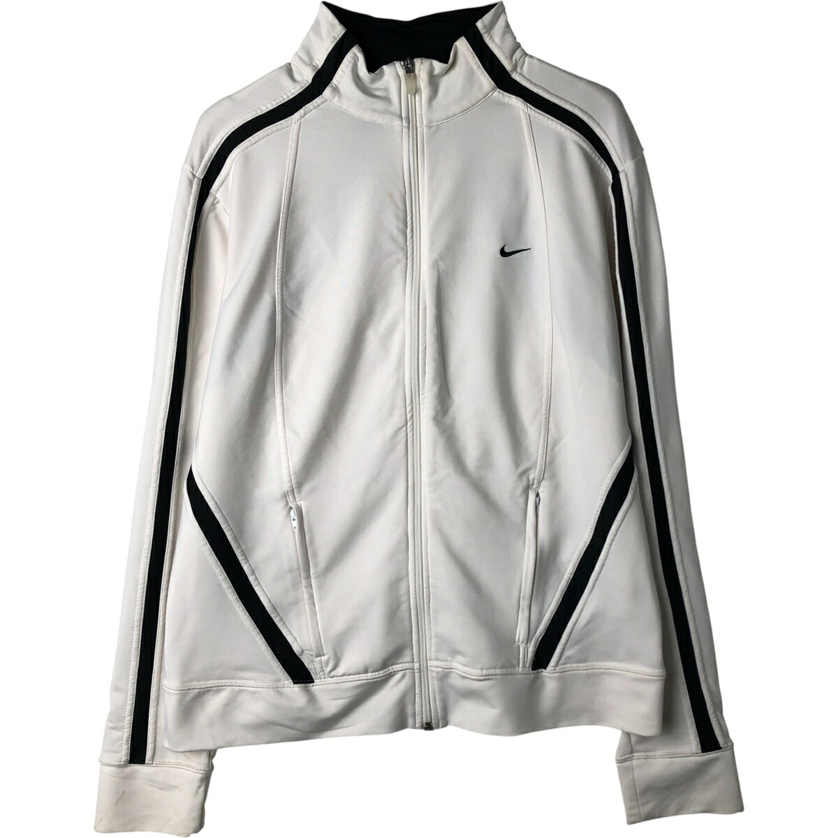 古着 00'S ナイキ NIKE ジャージ トラックジャケット レディースXL相当 /eaa614134 【中古】 【260227】 【Elulu/エルル】 ホワイト系 春秋冬