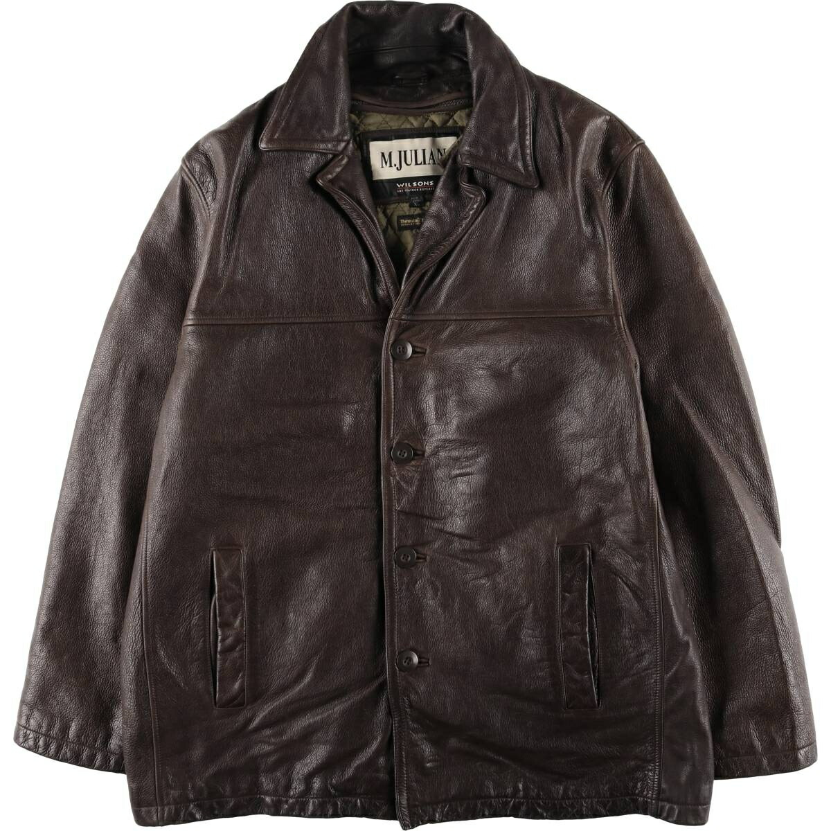 楽天市場】90s WILSONS LEATHER レザー ジャケット 黒 M シンサレート