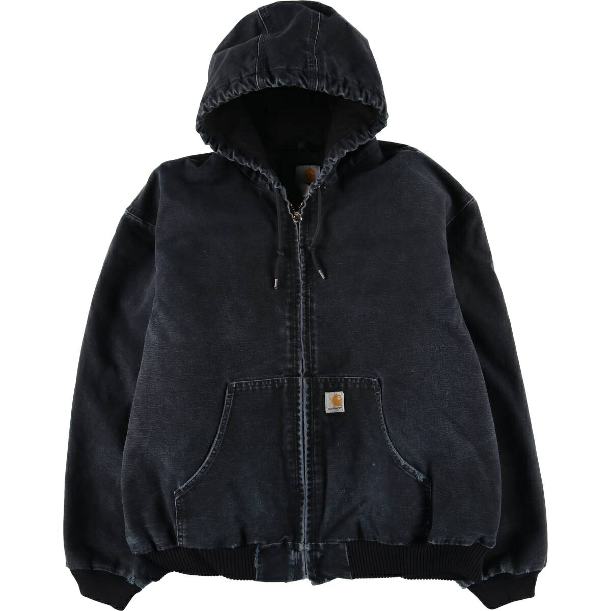 古着 00'S カーハート Carhartt アクティブジャケット 中綿入り ダックフルジップパーカー メンズXXL相当 /eaa614244 【中古】 【260313】 ブラック系 春秋冬