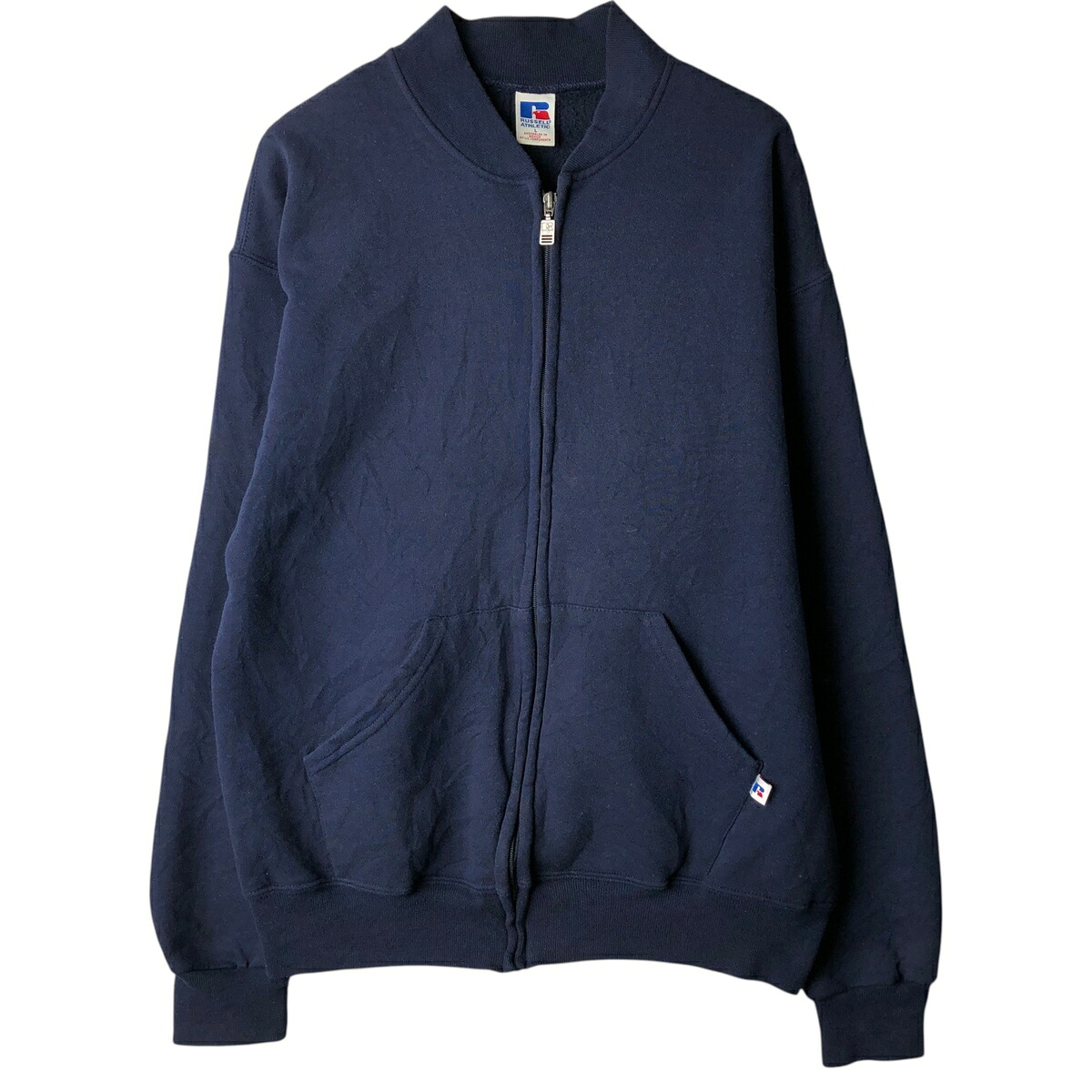 古着 90'S ラッセル Russell ATHLETIC フルジップスウェットシャツ トレーナー メンズL相当 ヴィンテージ /eaa614356 【中古】 【260320】 ネイビー系 春夏秋冬