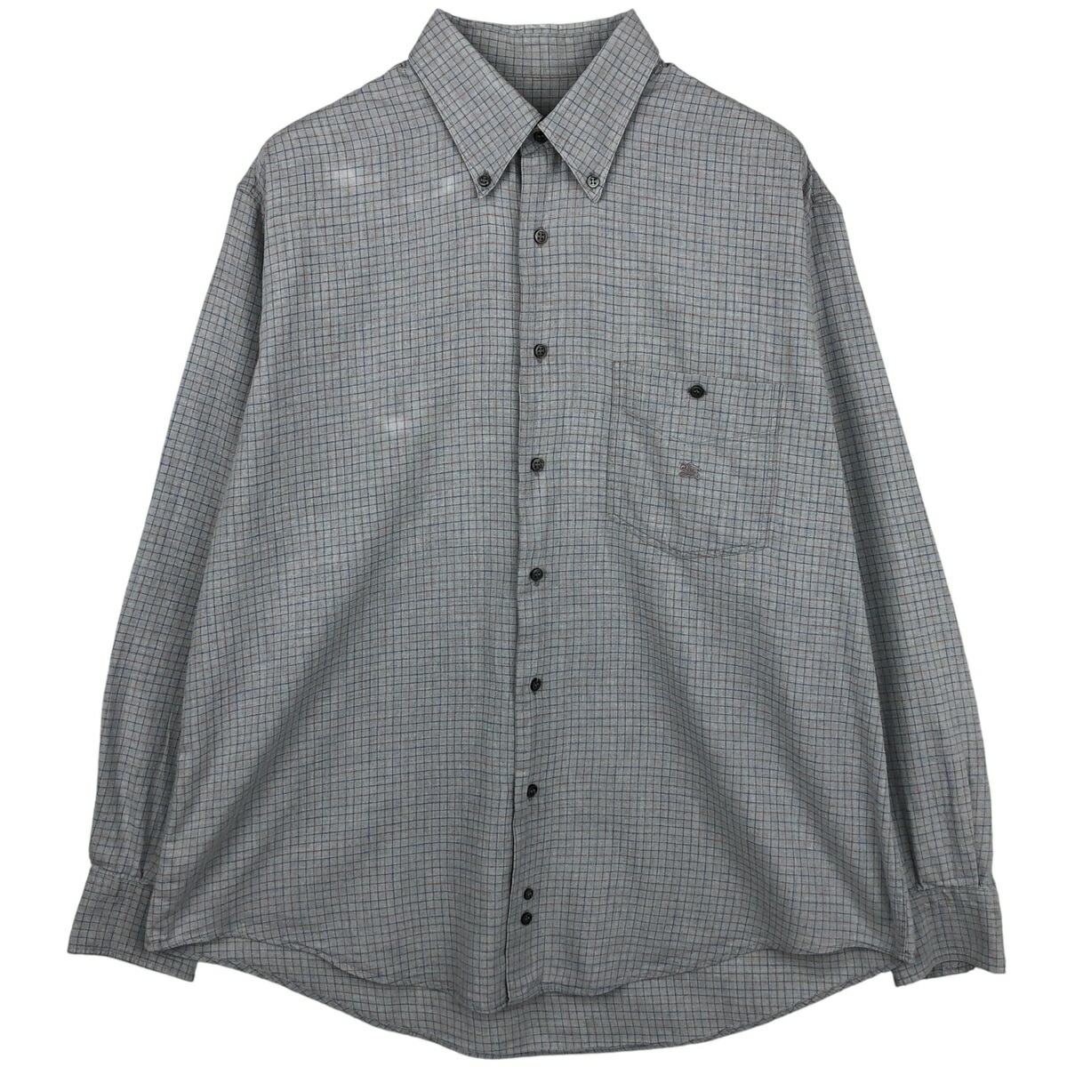 古着 バーバリー Burberry's BURBERRY LONDON 長袖 ボタンダウンチェックシャツ メンズL相当 /eaa614722 【中古】 【260221】 グレー系 春夏秋冬