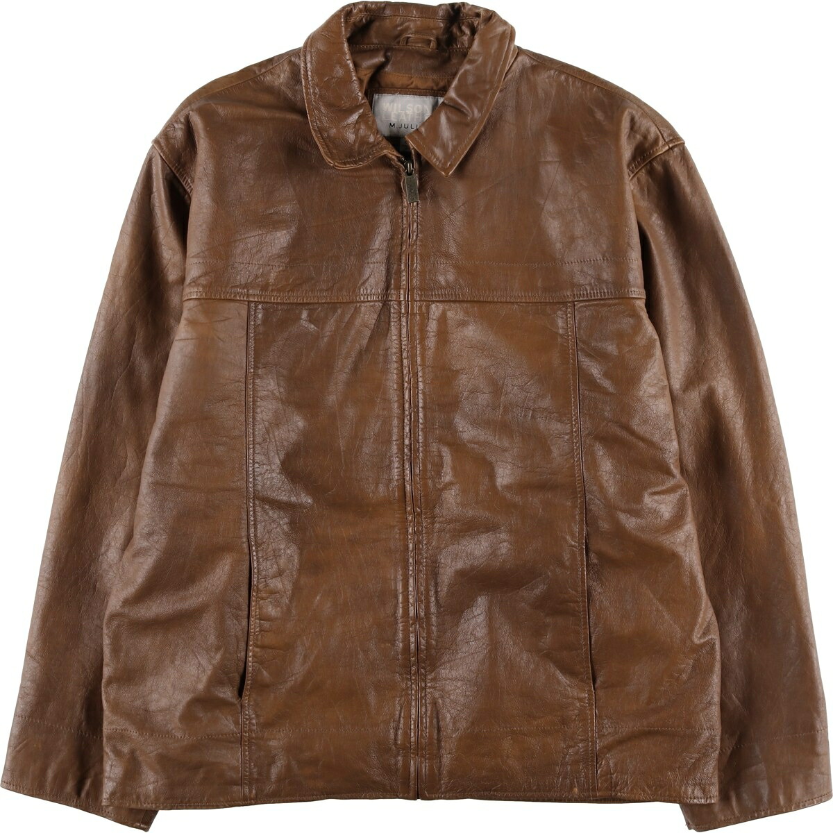 古着 ウィルソンズレザー WILSONS LEATHER M.JULIAN レザージャケット メンズXL相当 /eaa614823 【中古】 【260217】 ブラウン系 春秋冬