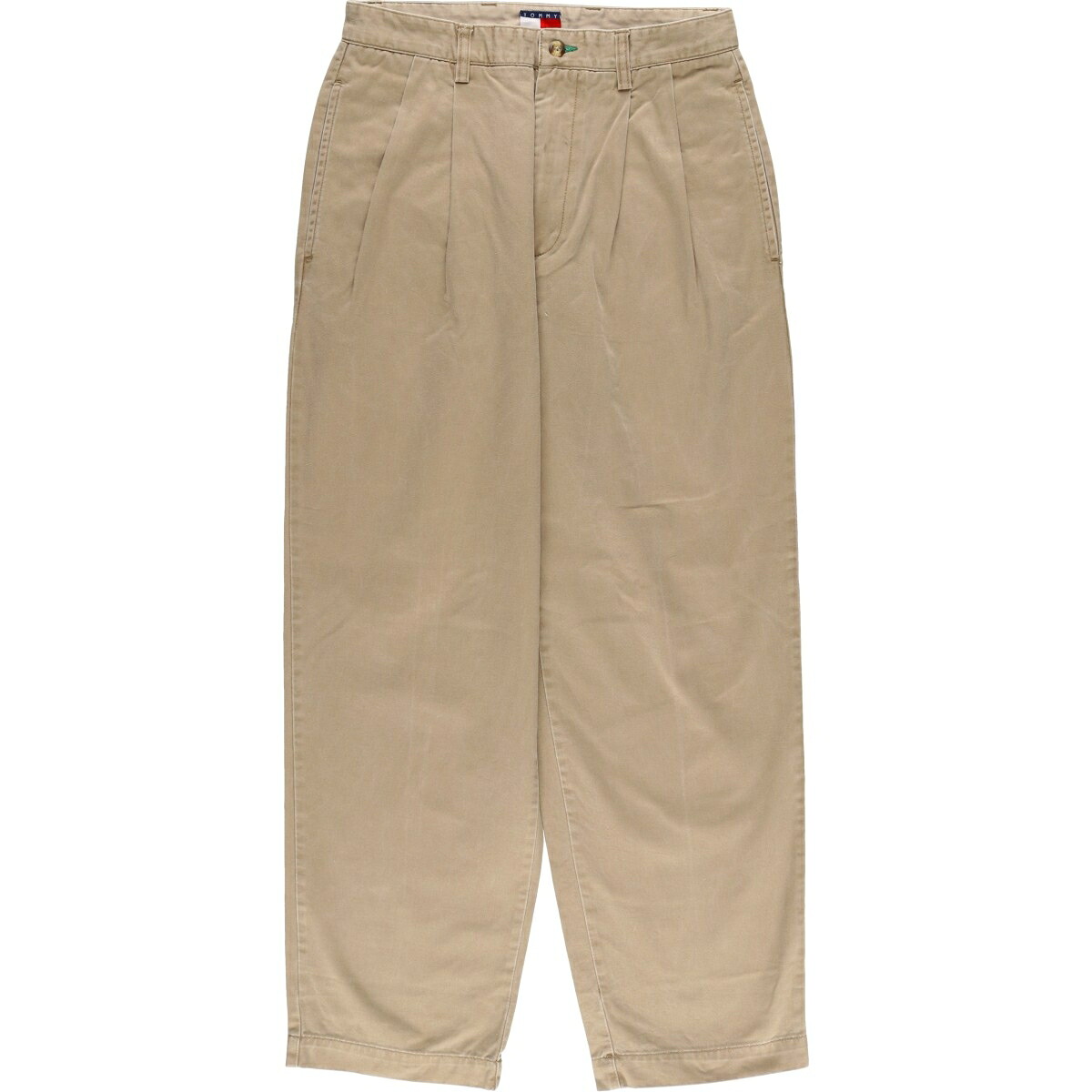 古着 90'S トミーヒルフィガー TOMMY HILFIGER ツータック チノパンツ レディースL(w30)相当 ヴィンテージ /eaa614872 【中古】 【260221】 【ADEL/アデル】 ベージュ系 春夏秋冬