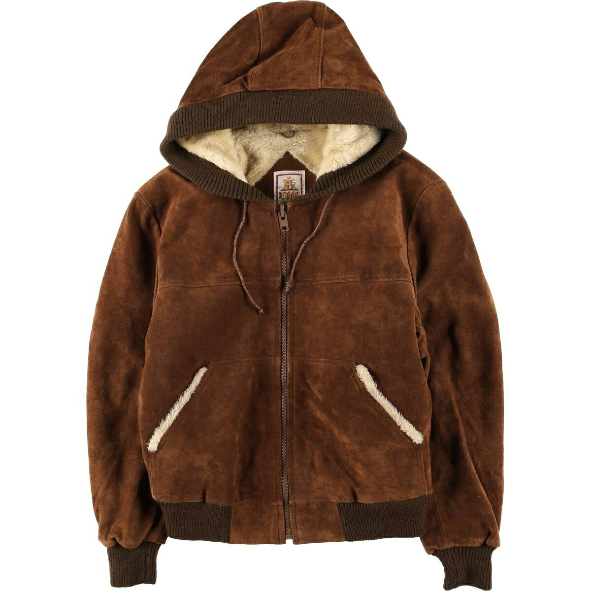 古着 バラクータ BARACUTA 中綿入り スエードレザーパーカー メンズL相当 ヴィンテージ /eaa615038 【中古】 【260220】 ブラウン系 春秋冬