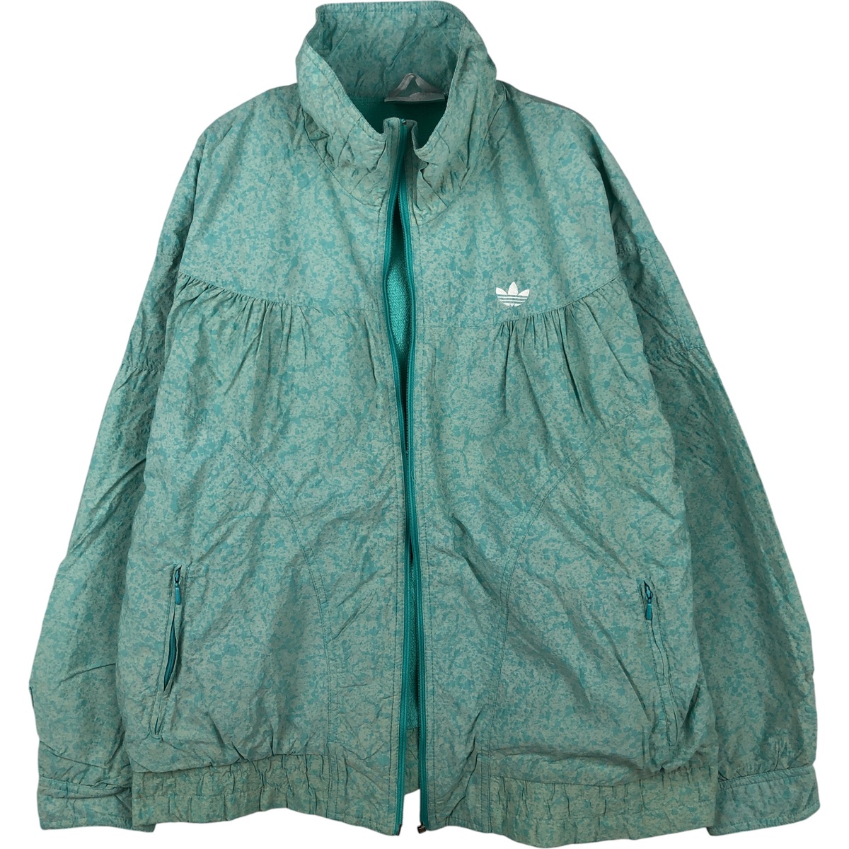 古着 80'S アディダス adidas トレフォイルロゴ 総柄 ナイロンジャケット レディースL相当 ヴィンテージ /eaa615059 【中古】 【260222】 【Elulu/エルル】 【SS2606_10|古着屋JAM