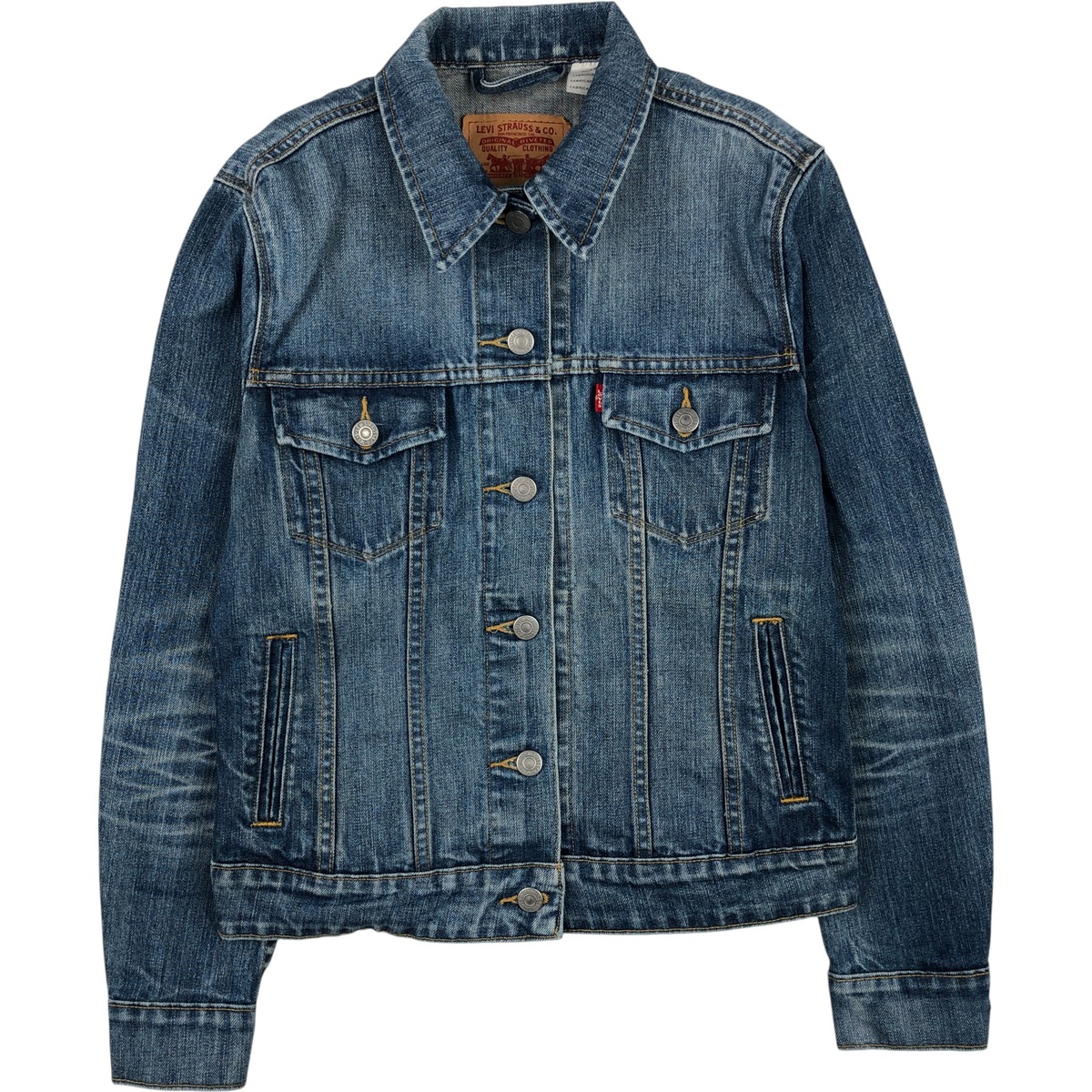 古着 リーバイス Levi's デニムジャケット Gジャン レディースS相当 /eaa615064 【中古】 【260222】 【Elulu/エルル】 ブルー系 春秋冬