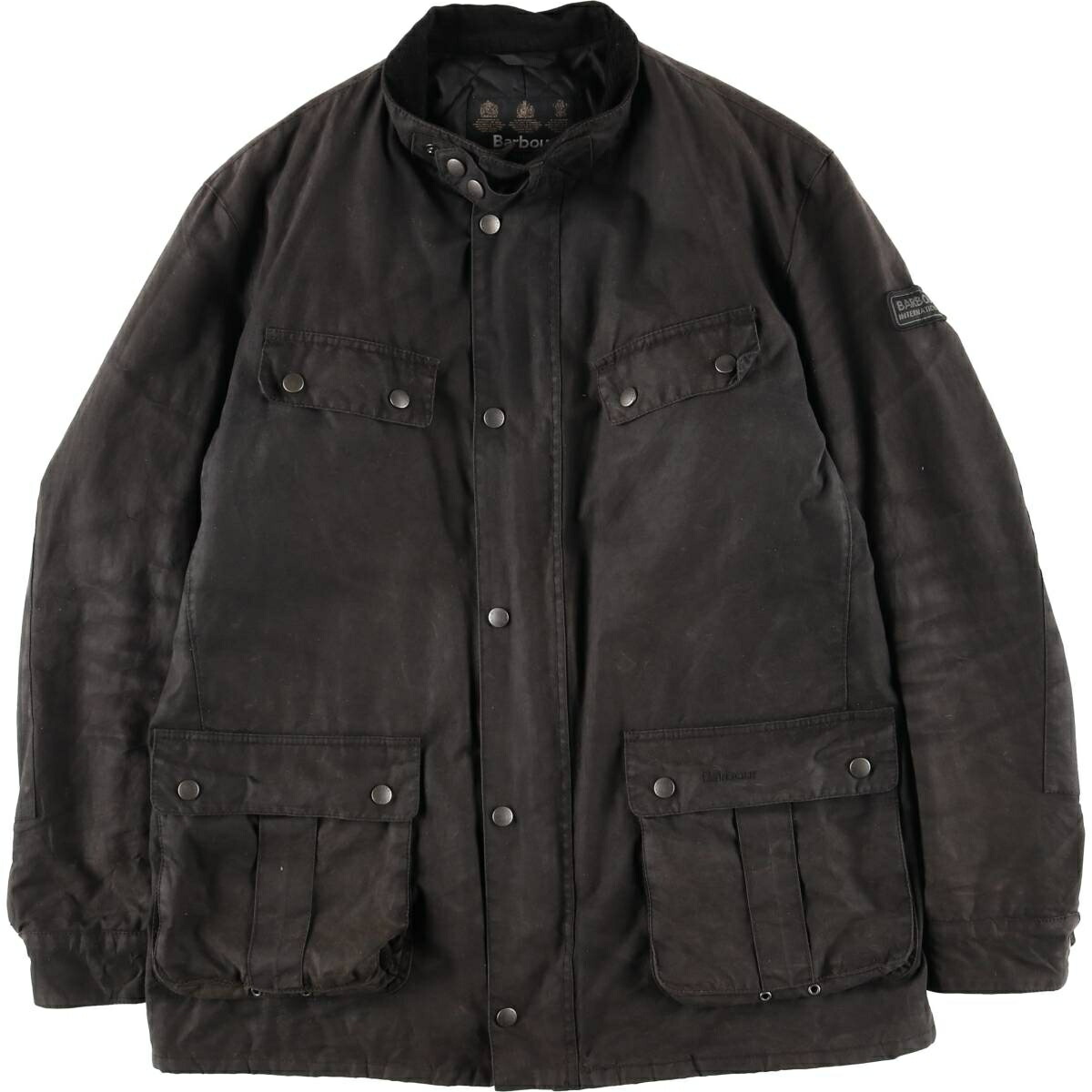 古着 バブアー Barbour INTERNATIONAL インターナショナル 3ワラント 中綿入り ワックスコットン オイルドジャケット メンズXL相当 /eaa615079 【中古】 【260226】 ブラウン系 春秋冬