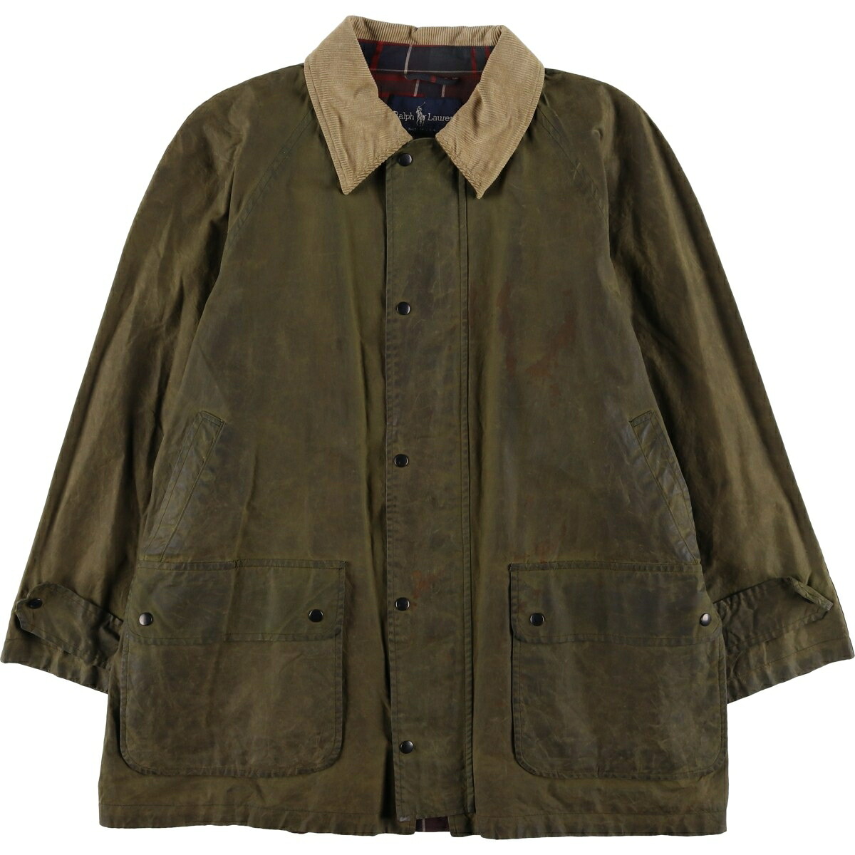 古着 ラルフローレン Ralph Lauren ワックスコットン オイルドジャケット USA製 メンズM相当 /eaa615080 【中古】 【260223】 カーキ系 春秋冬