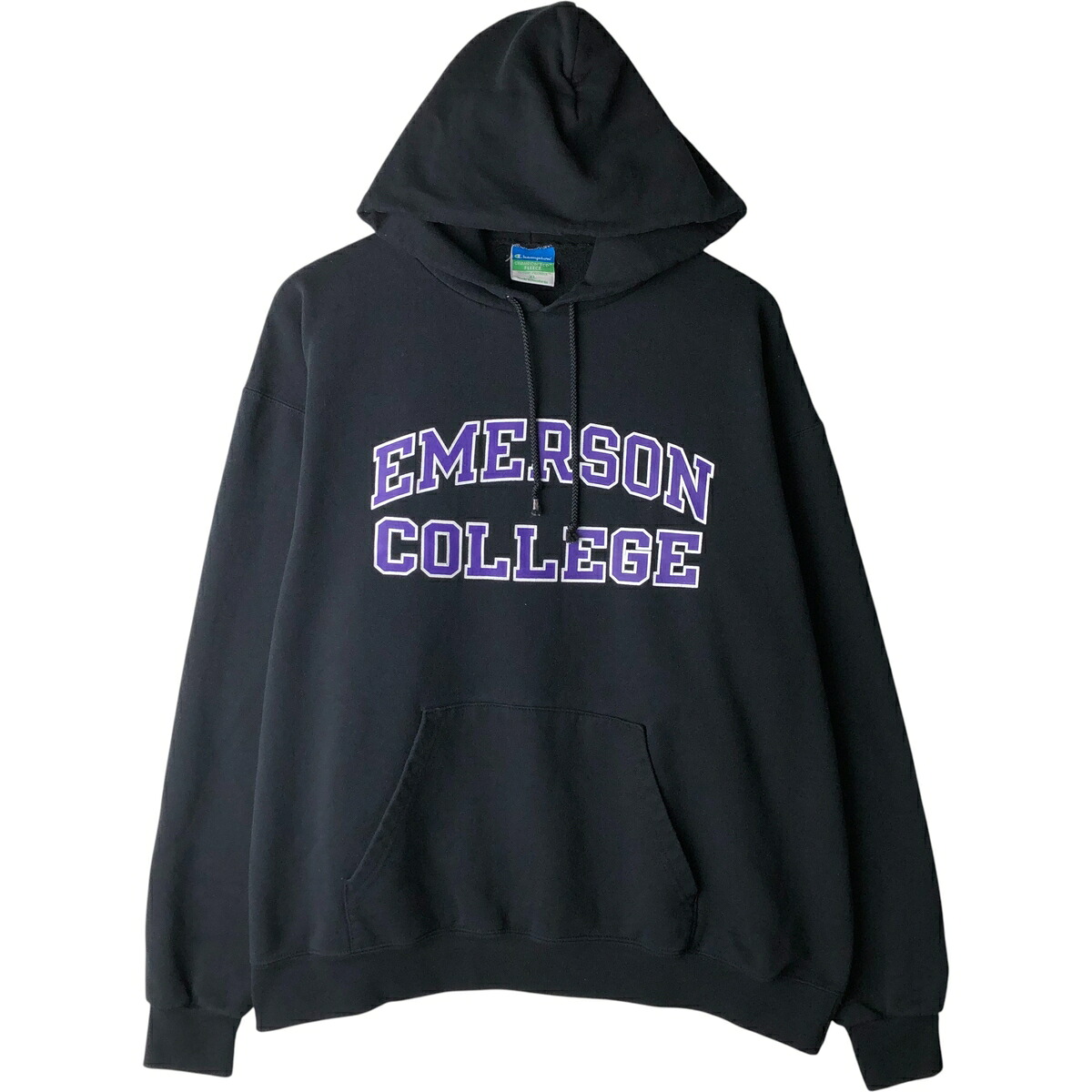 古着 00'S~ チャンピオン Champion ECO FLEECE カレッジ スウェットプルオーバーパーカー メンズXL相当 /eaa615101 【中古】 【260221】 ブラック系 春夏秋冬