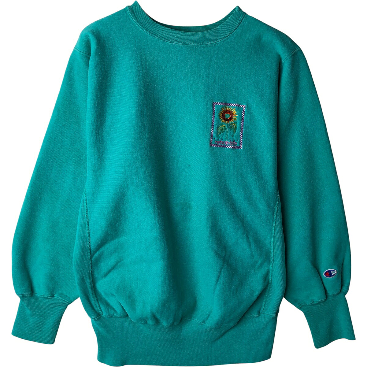 古着 90'S チャンピオン Champion REVERSE WEAVE リバースウィーブ 刺繍タグ カレッジスウェットシャツ トレーナー USA製 メンズM相当 ヴィンテージ /eaa615124 【中古】 【260222】 グリーン系 春夏秋冬