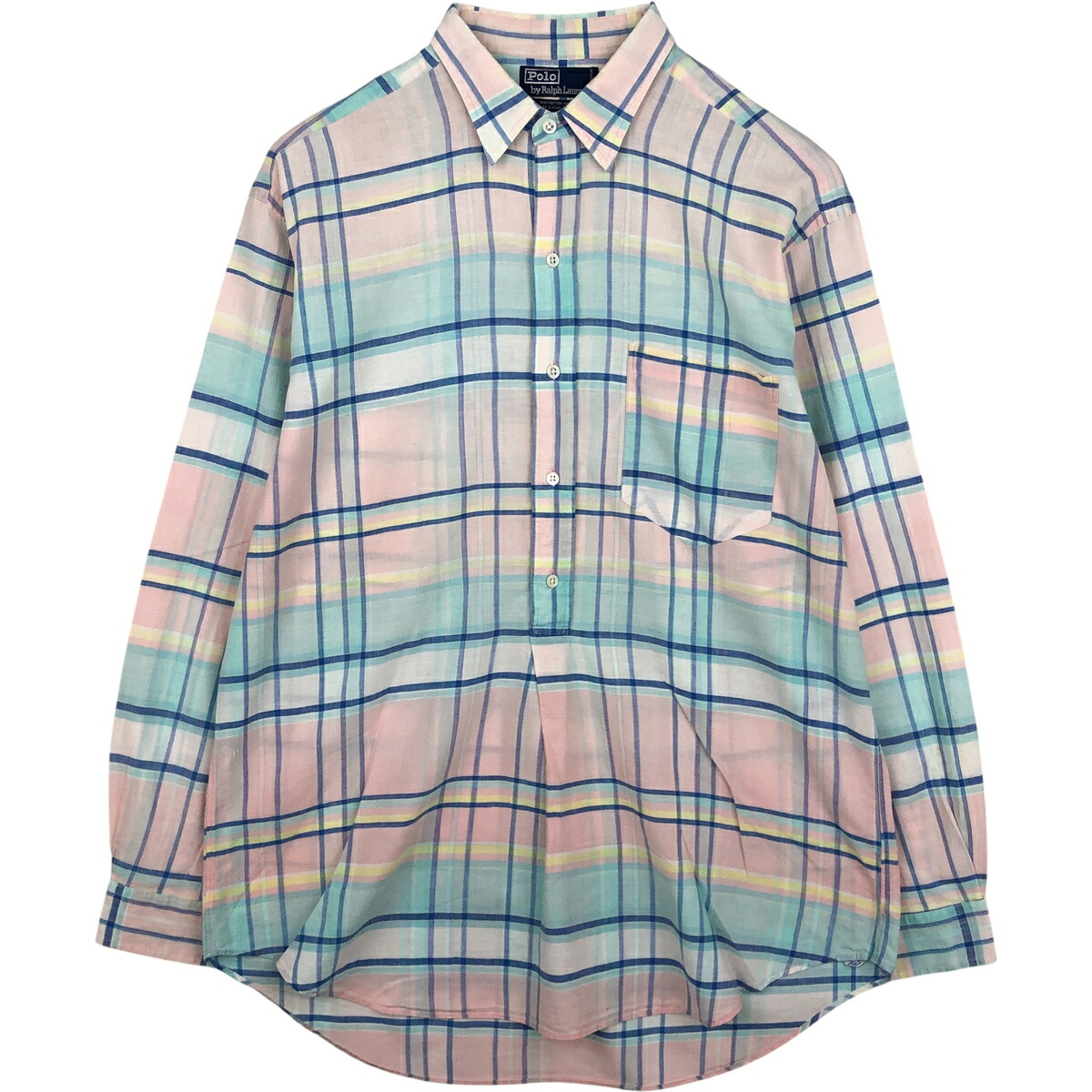 古着 ラルフローレン Ralph Lauren POLO by Ralph Lauren マドラスチェック 長袖 コットンチェックシャツ メンズL相当 /eaa615265 【中古】 【260221】 ピンク系 春夏秋冬 6,811円