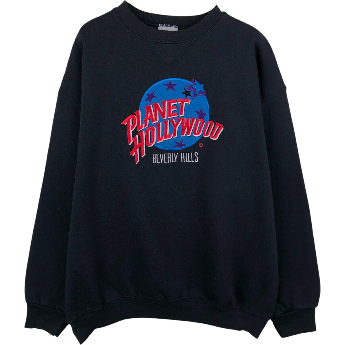 古着 90'S PLANET HOLLYWOOD プラネットハリウッド アドバタイジング スウェットシャツ トレーナー USA製 メンズXL相当 ヴィンテージ /eaa615408 【中古】 【260221】 ブラック系 春夏秋冬