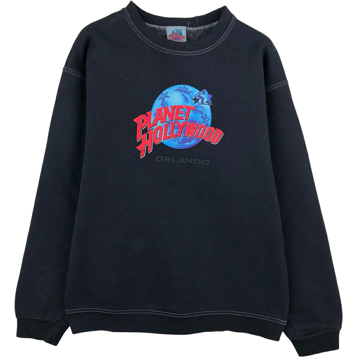 古着 90'S PLANET HOLLYWOOD プラネットハリウッド アドバタイジング スウェットシャツ トレーナー メンズL相当 ヴィンテージ /eaa615410 【中古】 【260221】 ブラック系 春夏秋冬