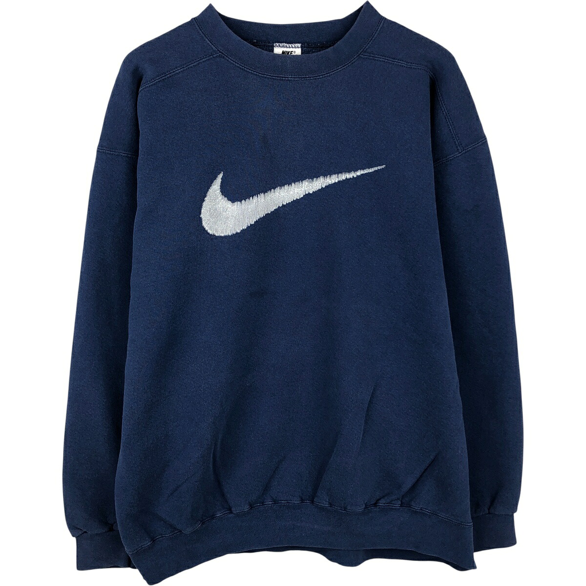 古着 90'S ナイキ NIKE ロゴスウェットシャツ トレーナー USA製 メンズL相当 ヴィンテージ /eaa615574 【中古】 【260222】 ネイビー系 春夏秋冬