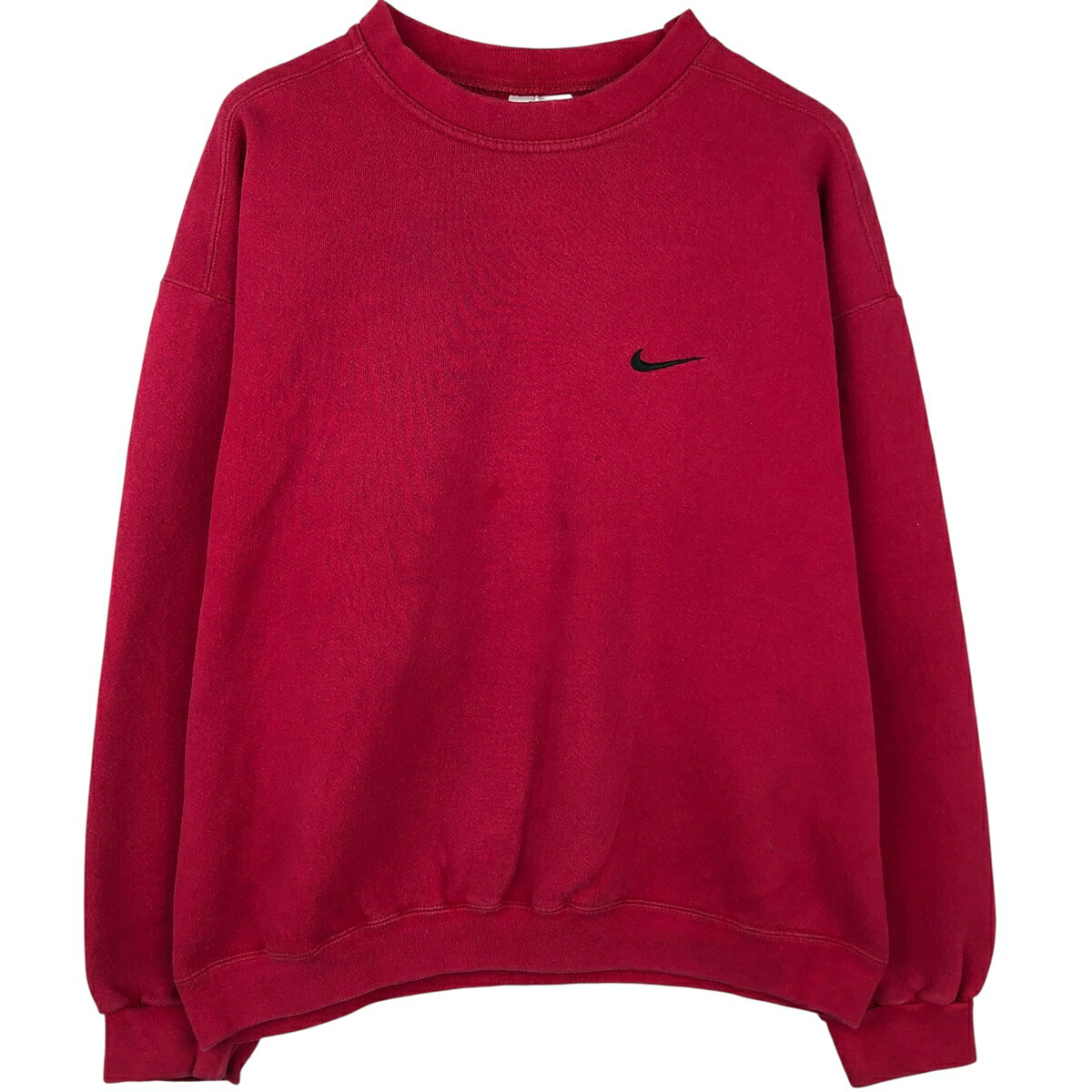 古着 ナイキ NIKE ワンポイントロゴスウェットシャツ トレーナー USA製 メンズL相当 /eaa615575 【中古】 【260222】 レッド系 春夏秋冬