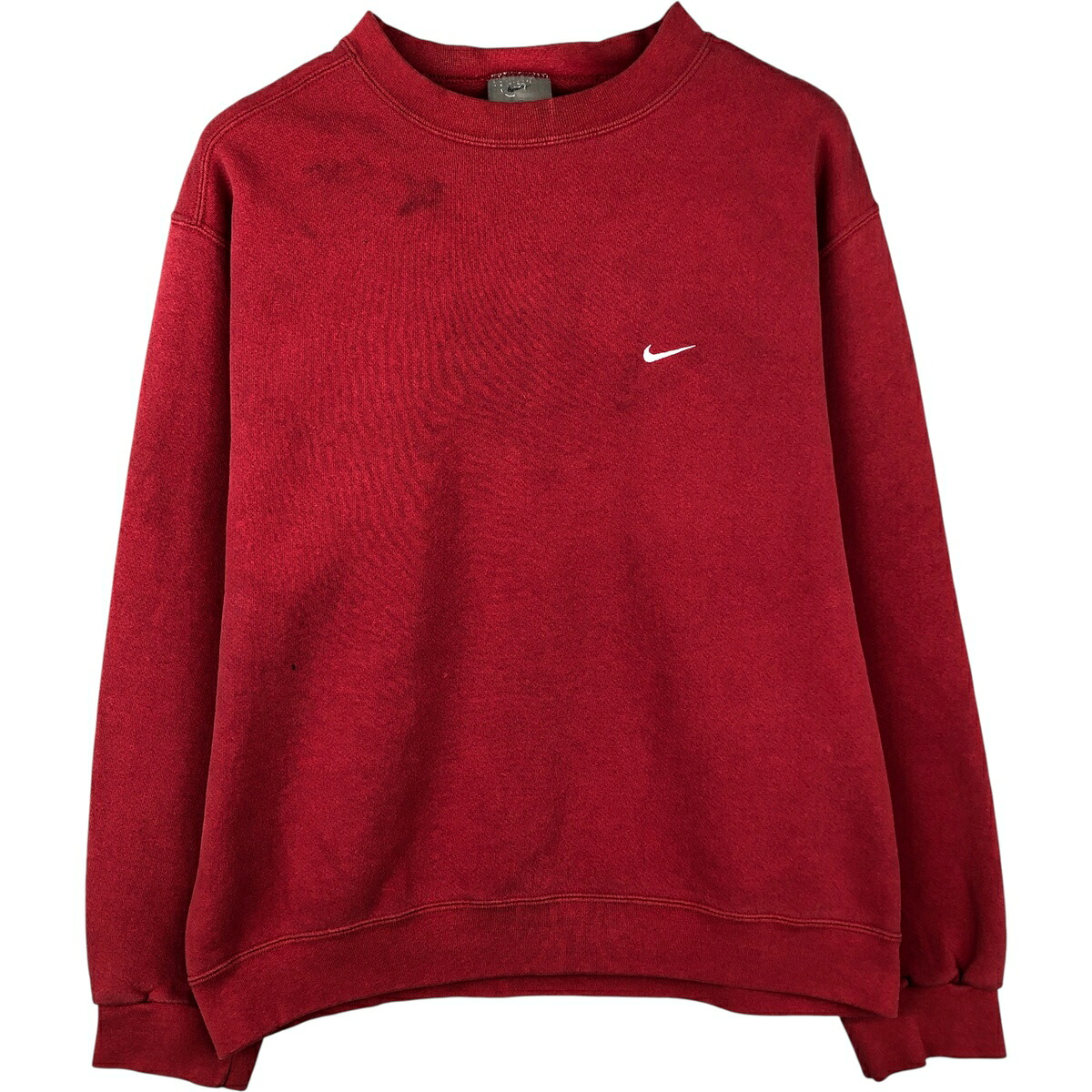 古着 ナイキ NIKE ワンポイントロゴスウェットシャツ トレーナー USA製 メンズM相当 /eaa615576 【中古】 【260222】 レッド系 春夏秋冬