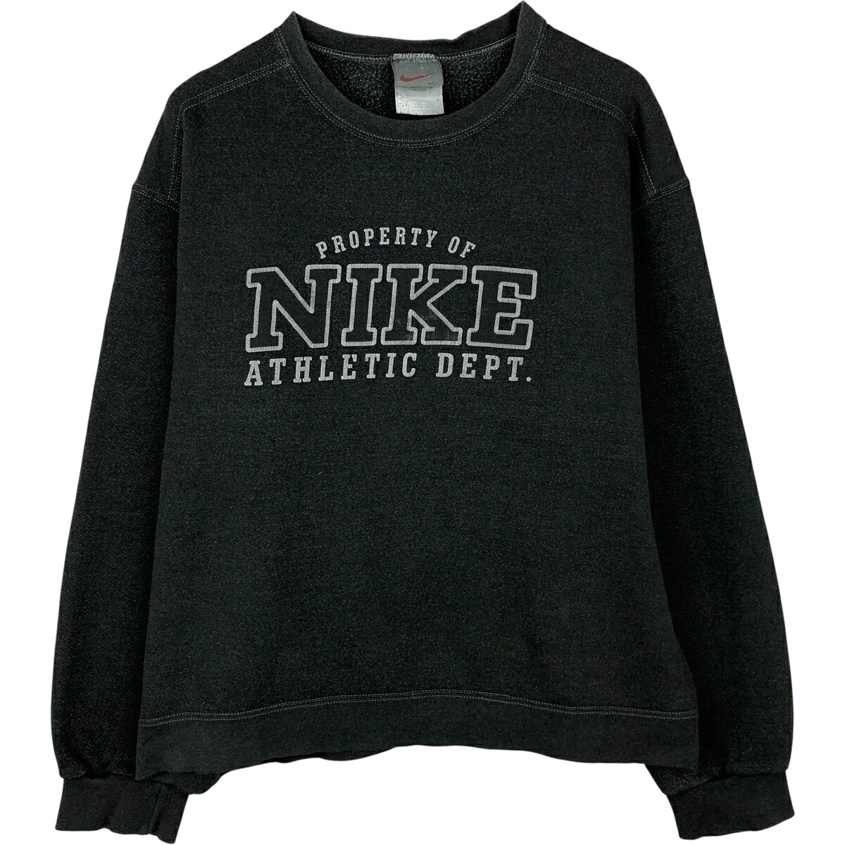 古着 ナイキ NIKE ロゴスウェットシャツ トレーナー USA製 メンズXL相当 /eaa615578 【中古】 【260222】 ブラック系 春夏秋冬