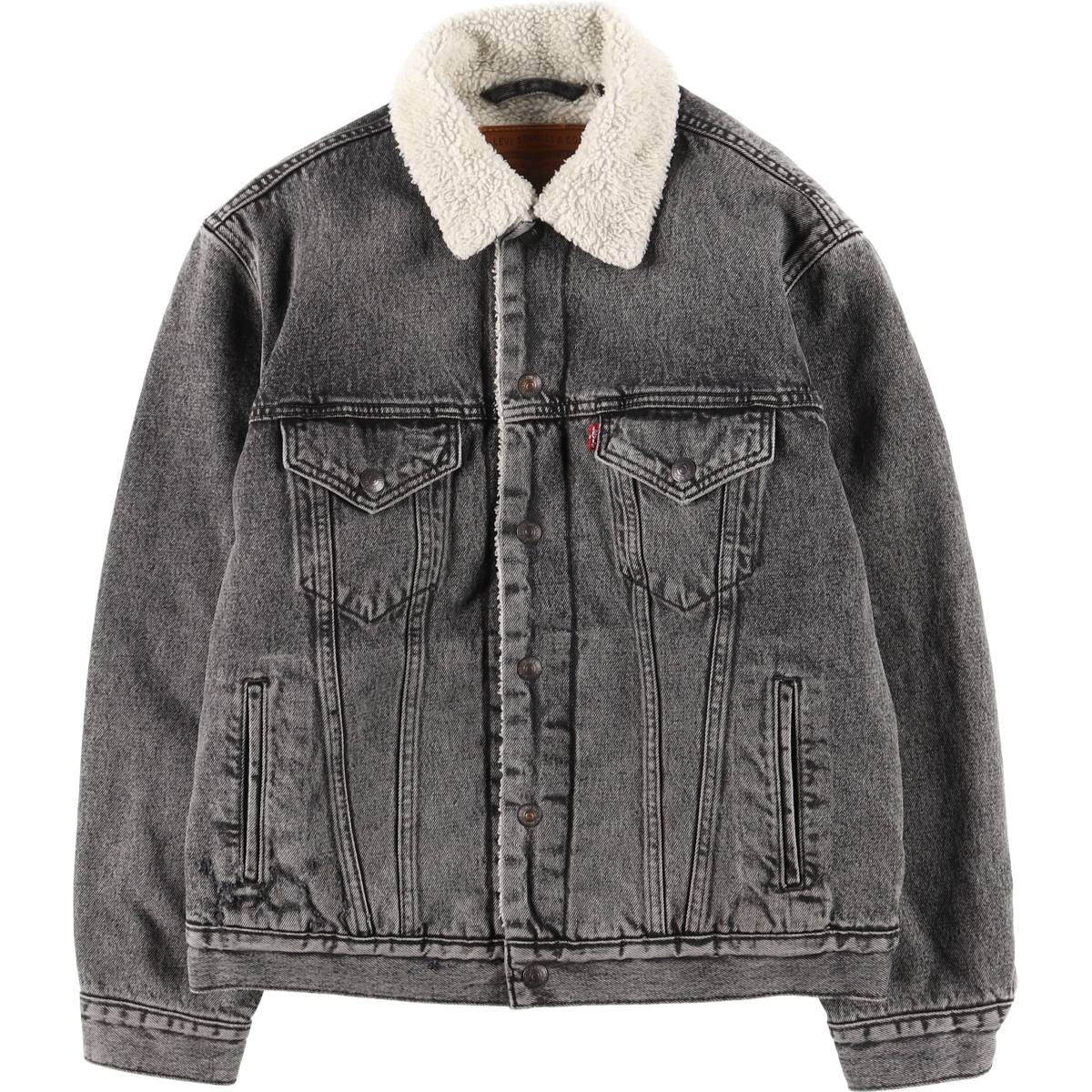古着 リーバイス Levi's LEVI'S PREMIUM ブラックデニムボアジャケット メンズS相当 /eaa615614 【中古】 【260223】 ブラック系 春秋冬