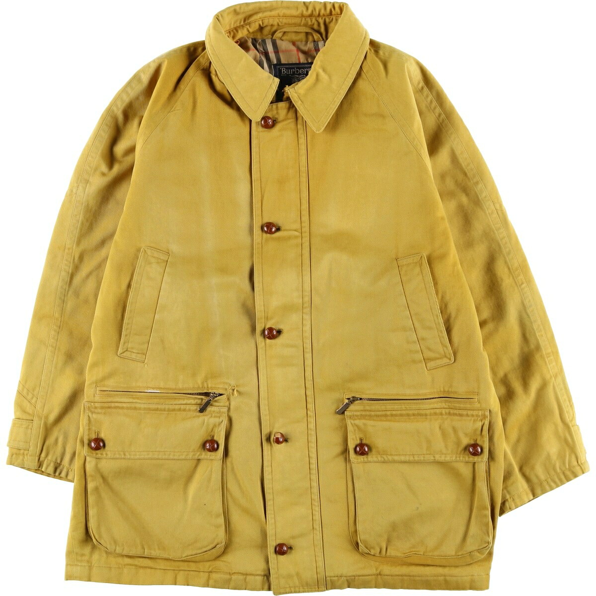 古着 バーバリー Burberry's 中綿入り ハンティングジャケット 英国製 メンズXL相当 /eaa615671 【中古】 【260227】 イエロー系 春秋冬