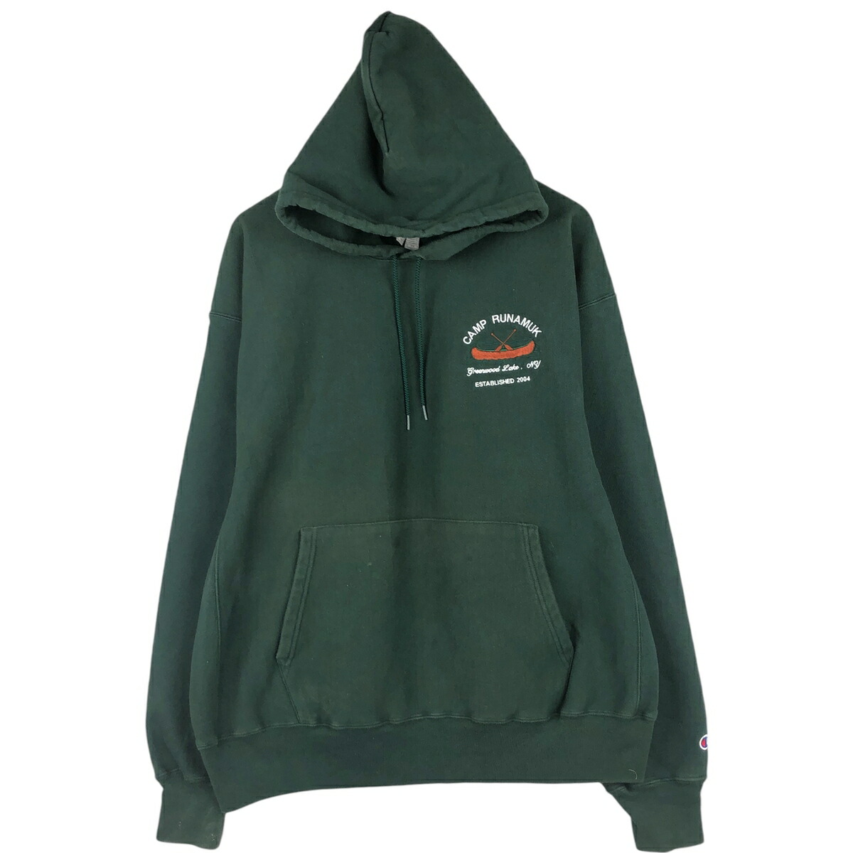古着 00'S チャンピオン Champion PREMIUM REVERSE WEAVE プレミアムリバースウィーブ スウェットプルオーバーパーカー メンズXL相当 /eaa615700 【中古】 【260222】 グリーン系 春夏秋冬