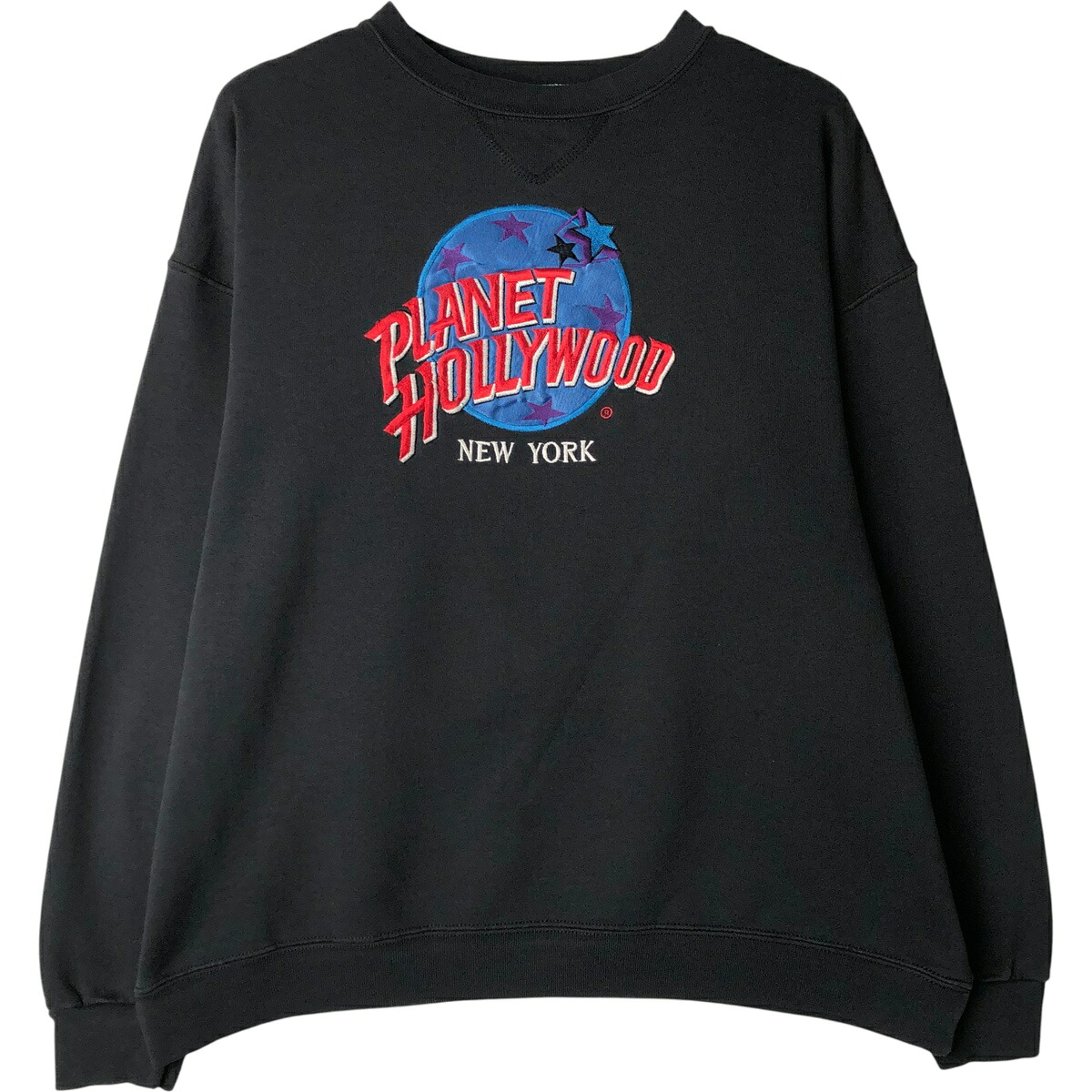 古着 90'S PLANET HOLLYWOOD プラネットハリウッド アドバタイジング スウェットシャツ トレーナー USA製 メンズXL相当 ヴィンテージ /eaa615717 【中古】 【260220】 ブラック系 春夏秋冬