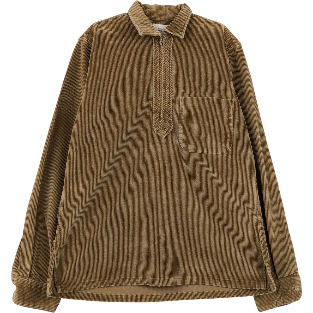 古着 60'S ペニーズ Penney's TOWNCRAFT タウンクラフト ハーフジップ 長袖 コーデュロイシャツ メンズS相当 ヴィンテージ /eaa615761 【中古】 【260221】 【ADEL/アデル】 ベージュ系 春夏秋冬