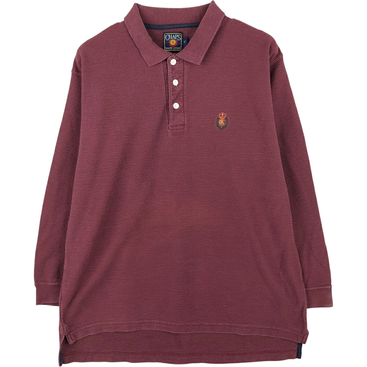 古着 80'S ラルフローレン Ralph Lauren CHAPS チャップス 長袖 ポロシャツ メンズXL相当 ヴィンテージ /eaa615771 【中古】 【260223】 レッド系 春夏秋
