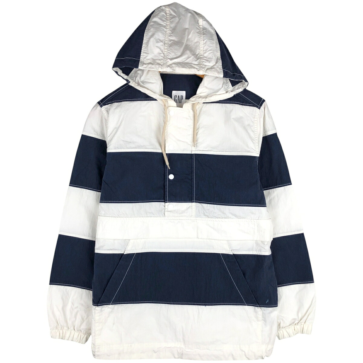 古着 ギャップ GAP ボーダー柄 アノラックパーカー メンズXS相当 /eaa615969 【中古】 【260301】 【ADEL/アデル】 ホワイト系 春秋冬