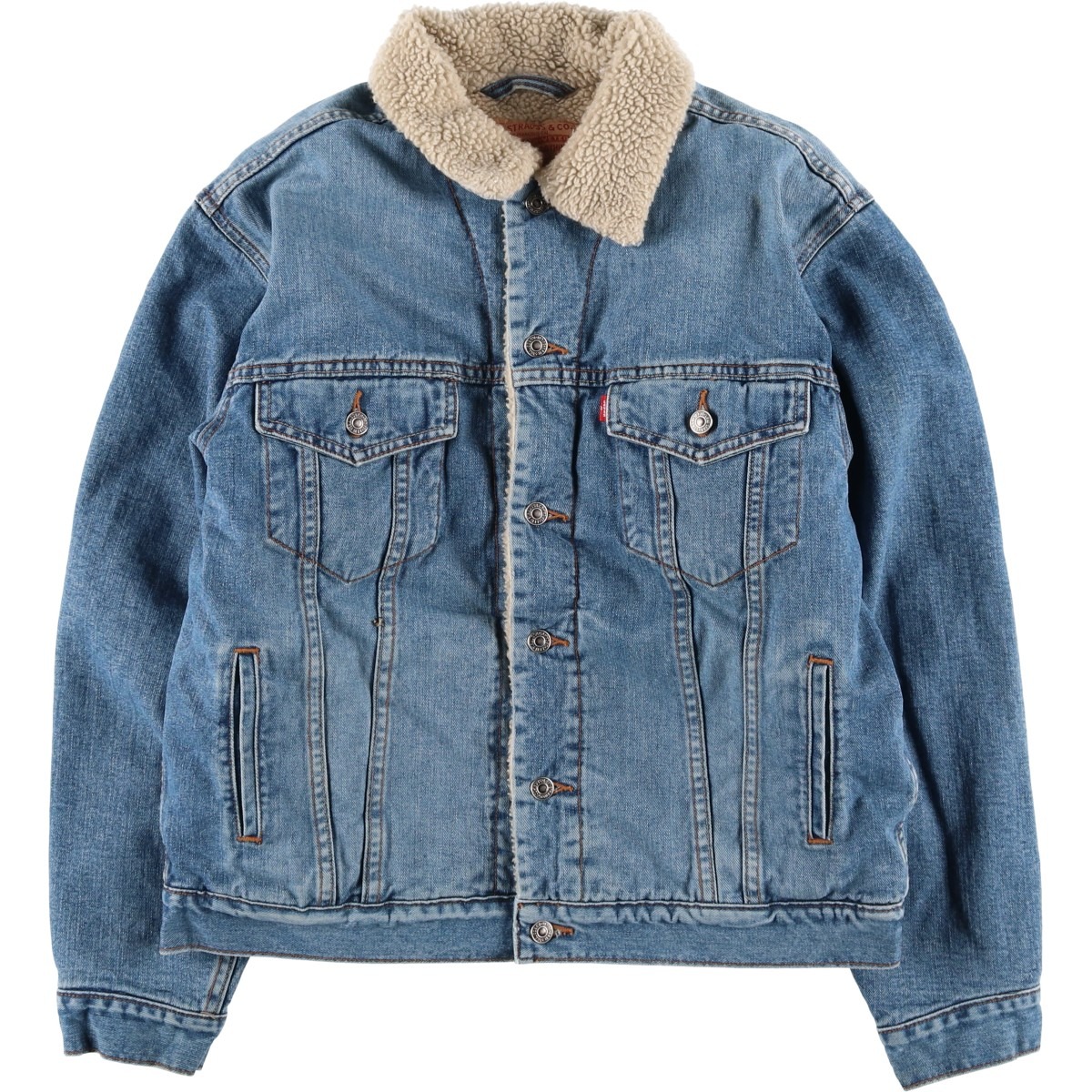 古着 リーバイス Levi's STANDARD TRUCKER 中綿入り デニムボアジャケット メンズM相当 /eaa615993 【中古】 【260224】 ブルー系 春秋冬